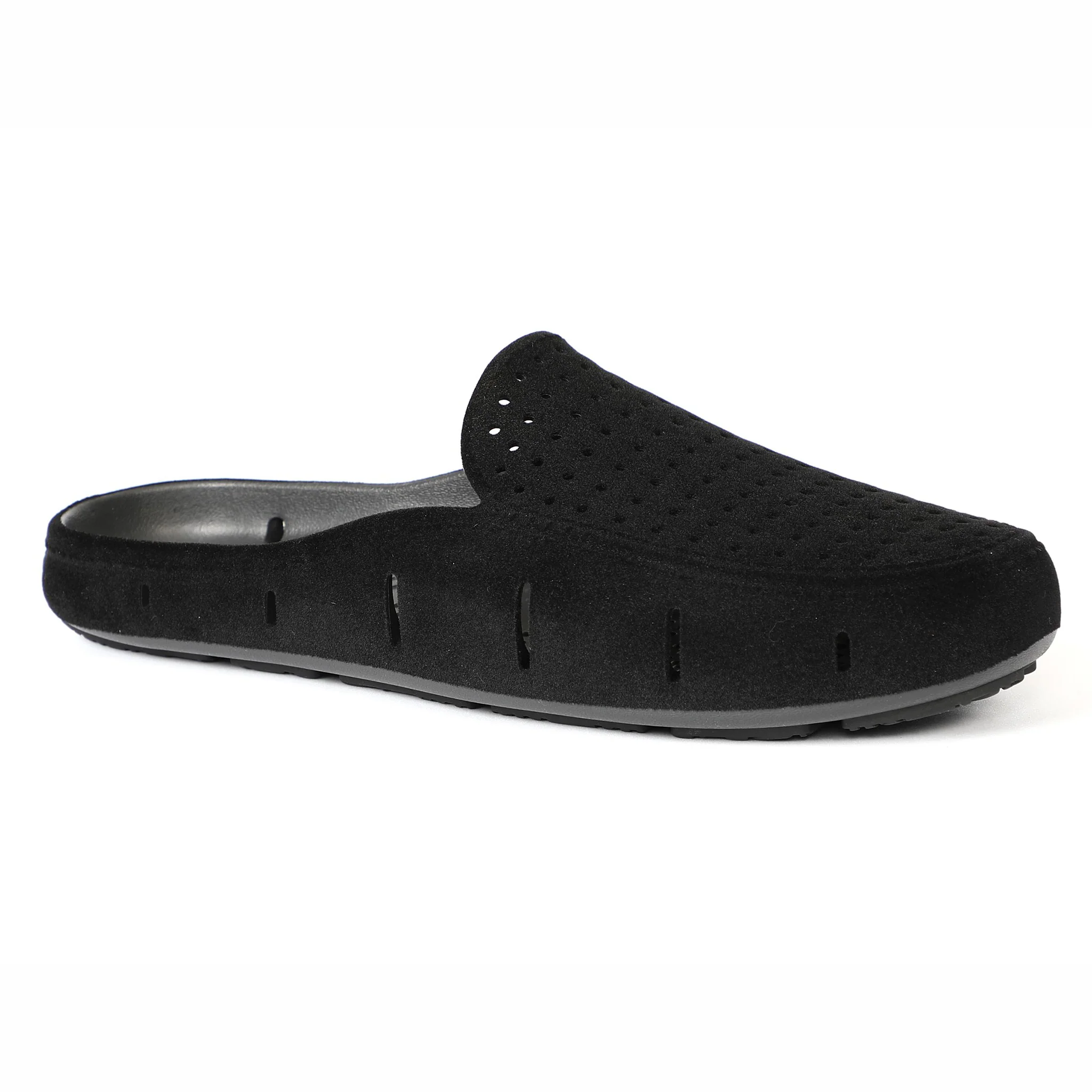 BLACK VEGAN SUEDE SUNSET SLIDE - Image 4