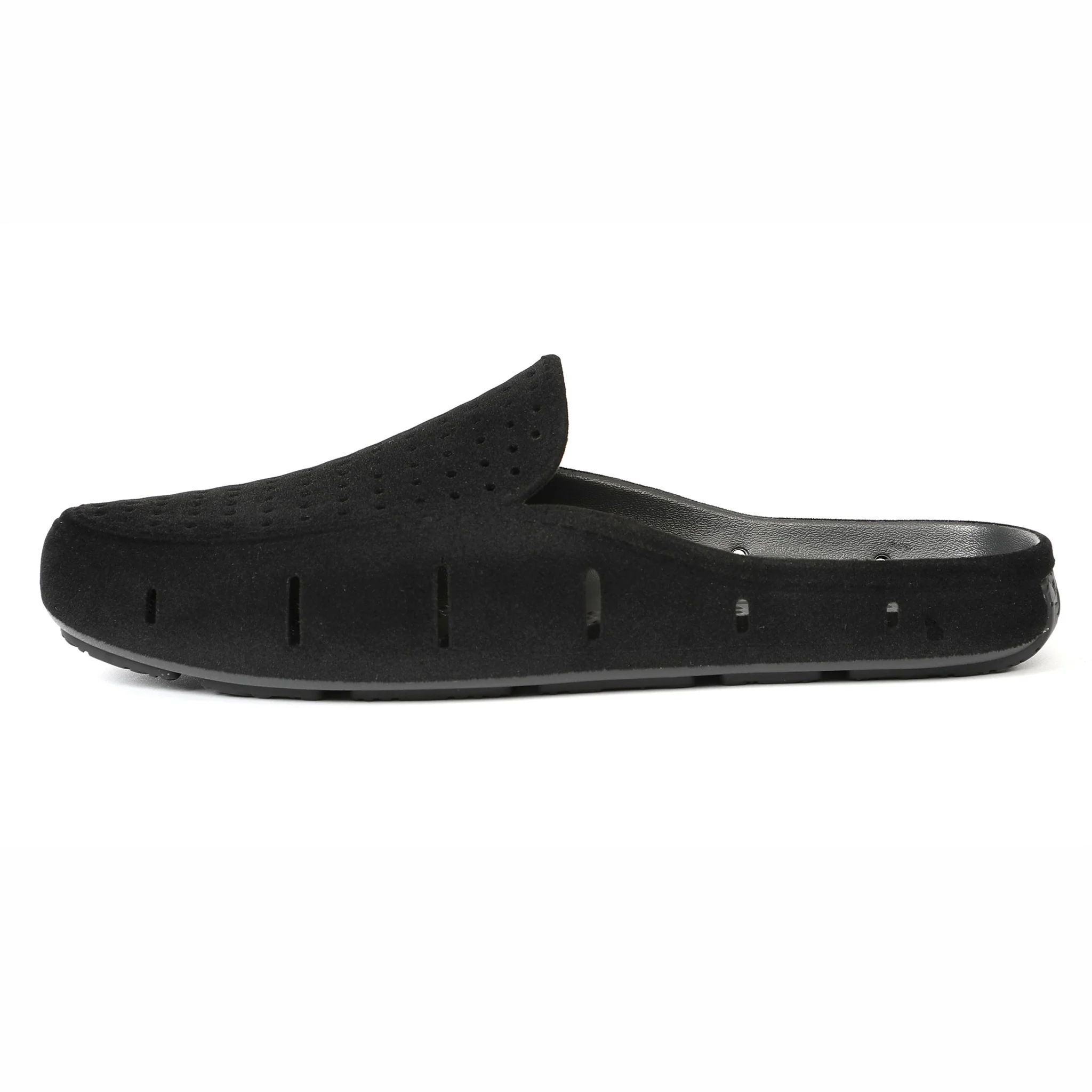BLACK VEGAN SUEDE SUNSET SLIDE - Image 5