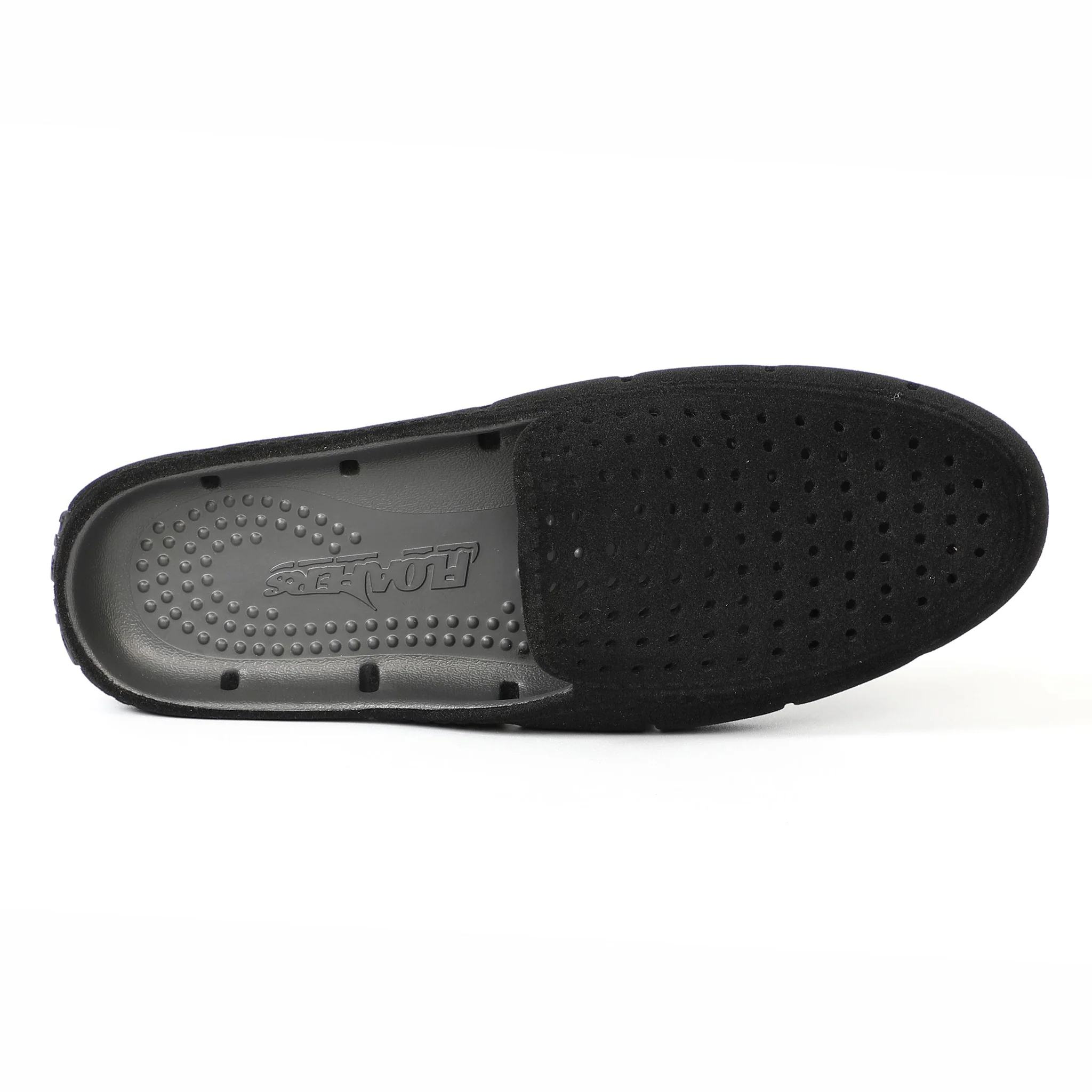 BLACK VEGAN SUEDE SUNSET SLIDE - Image 6