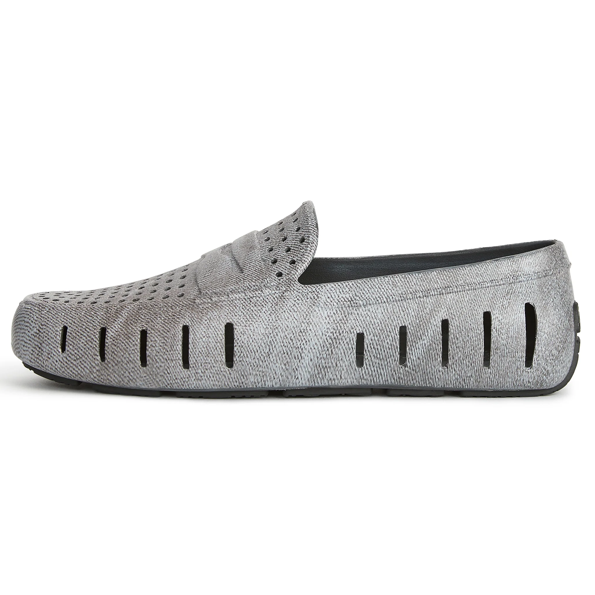 Men's Country Club Black Denim Print Loafers - Image 5