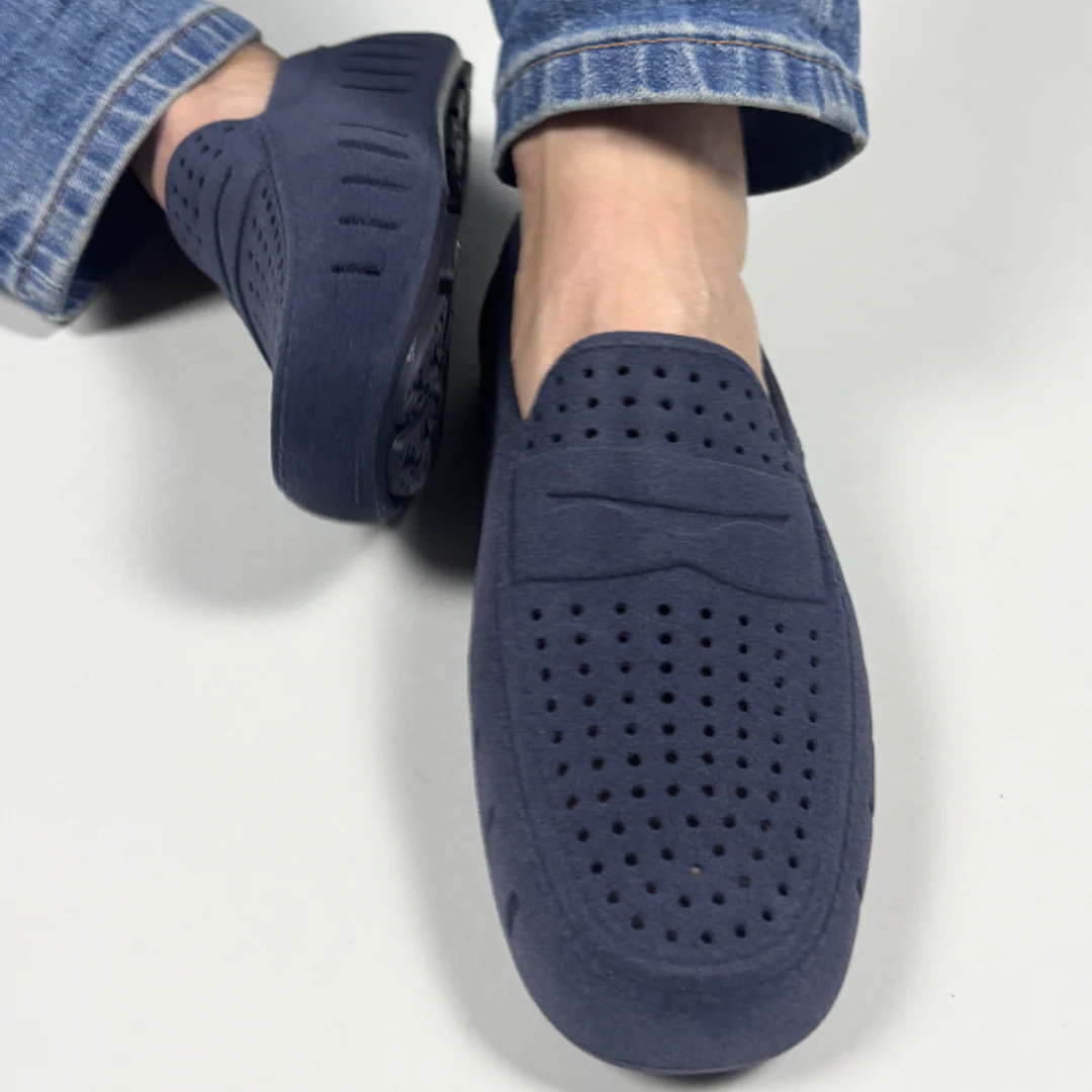 Men's Country Club Navy Suede Loafers - Image 3