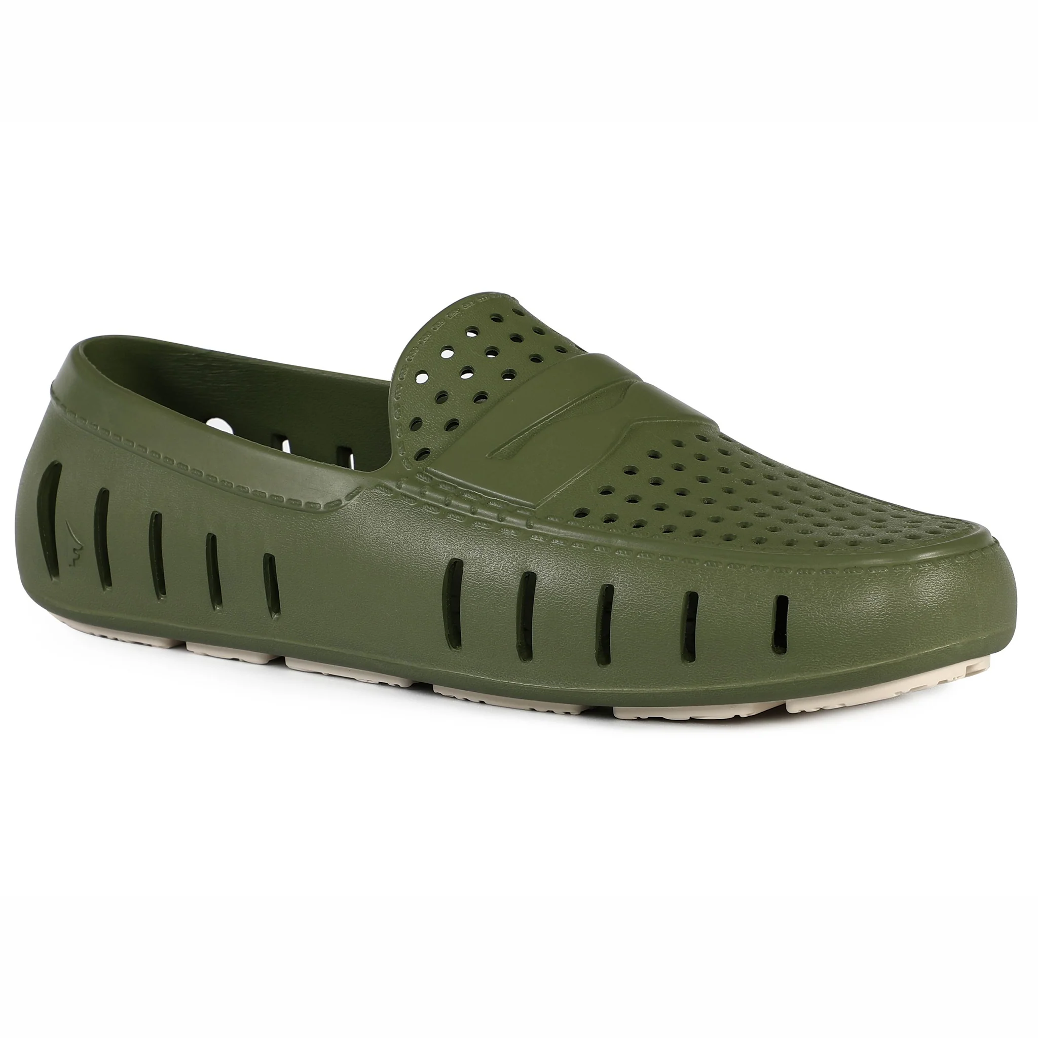 Men's Country Club Chive Green Bright White Loafers - Image 4