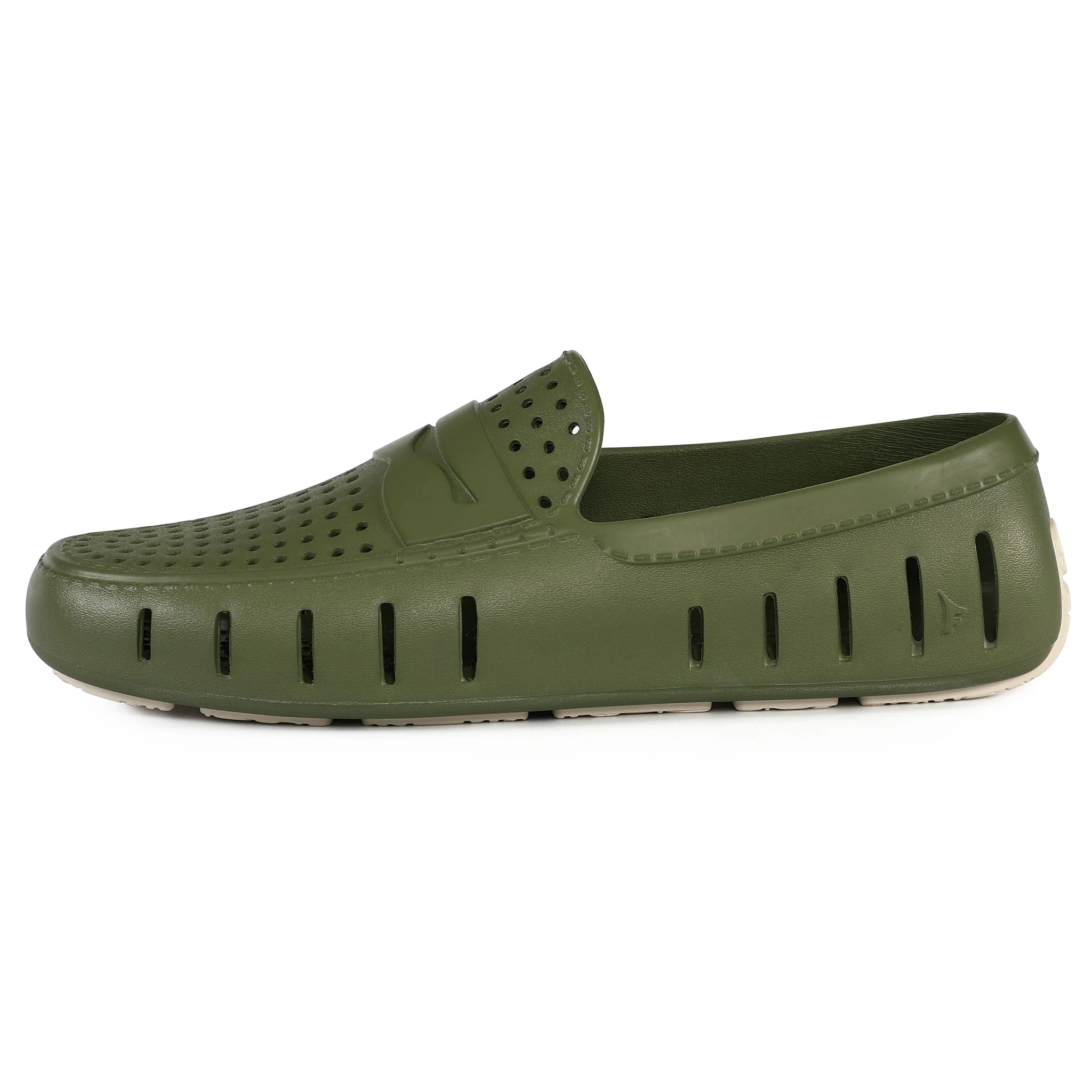 Men's Country Club Chive Green Bright White Loafers - Image 5