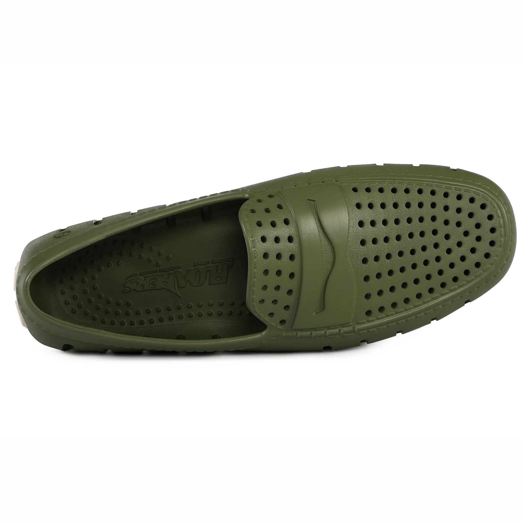 Men's Country Club Chive Green Bright White Loafers - Image 6