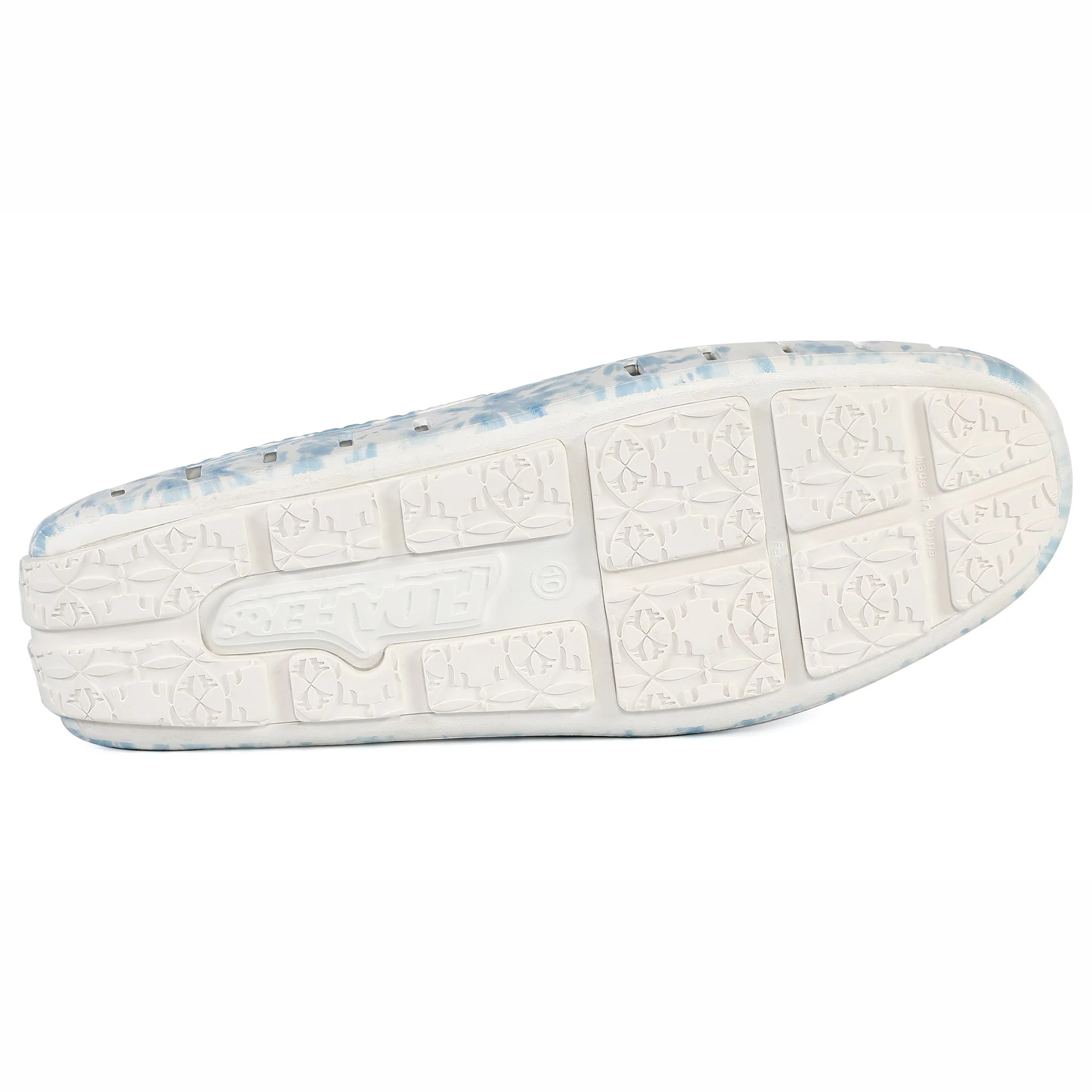 Men's Country Club Blue Tie Dye Bright White Loafers - Image 7