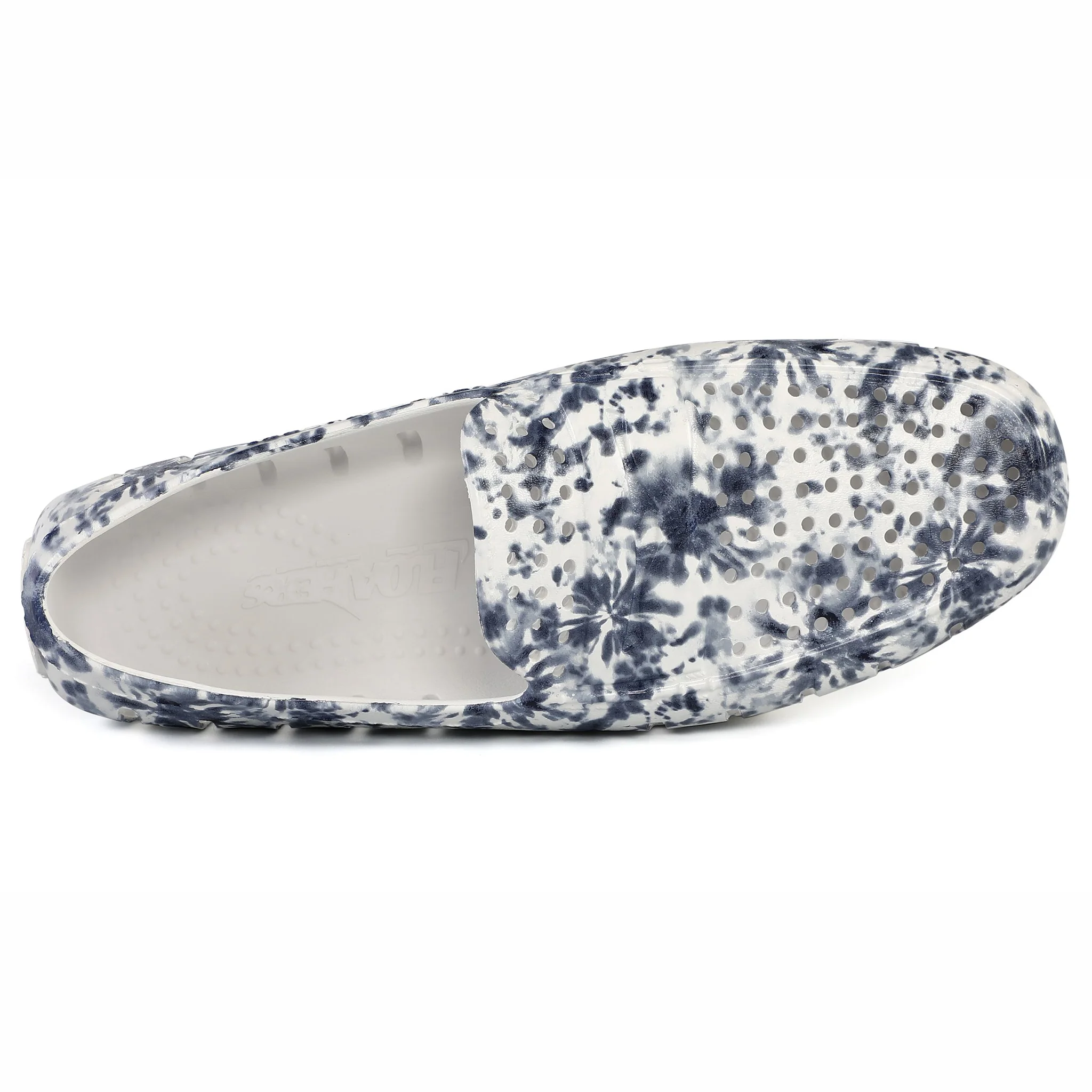 Men's Country Club Navy Tie Dye Bright White Loafers - Image 6