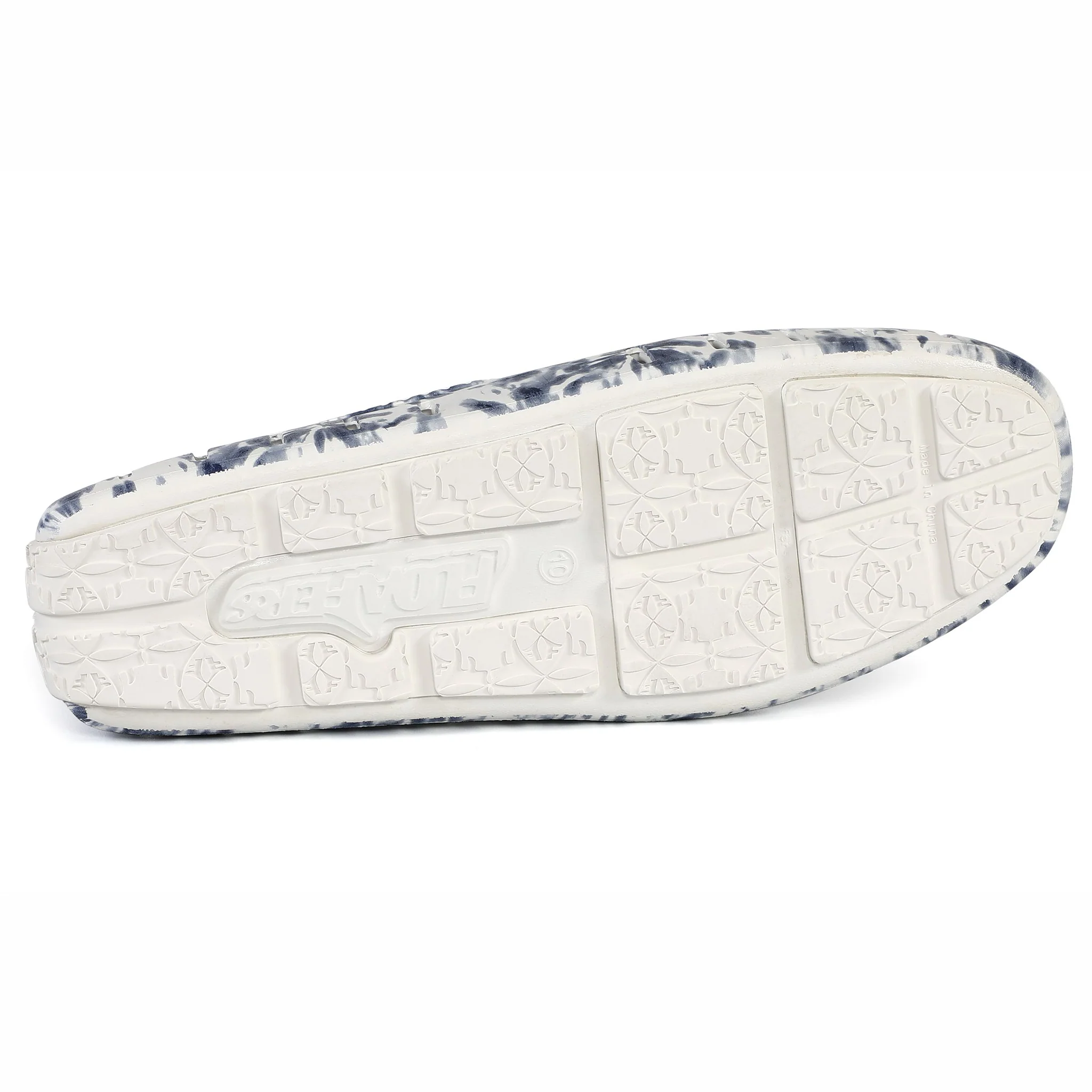 Men's Country Club Navy Tie Dye Bright White Loafers - Image 7