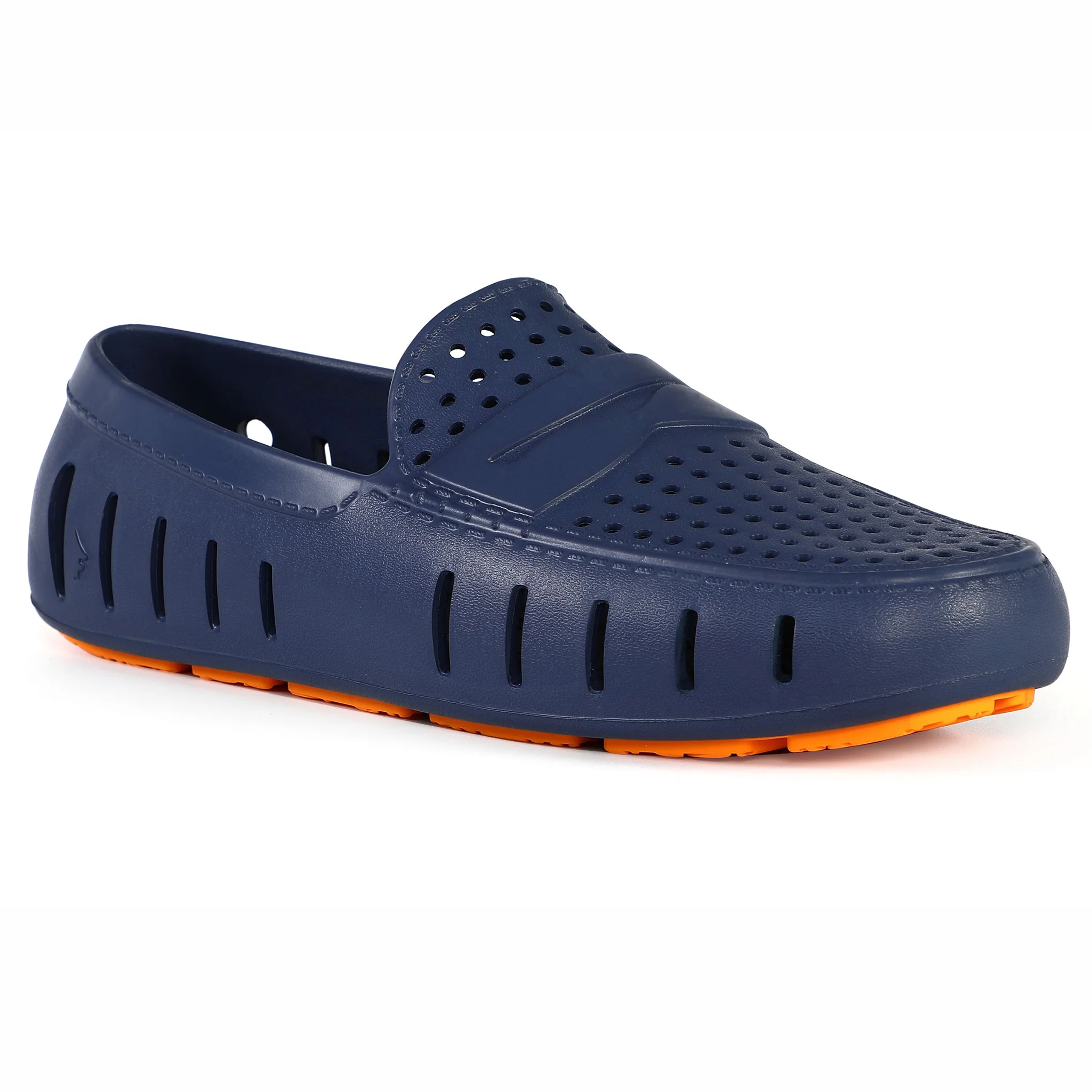 Men's Country Club Navy Peony Flame Orange Loafers - Image 5