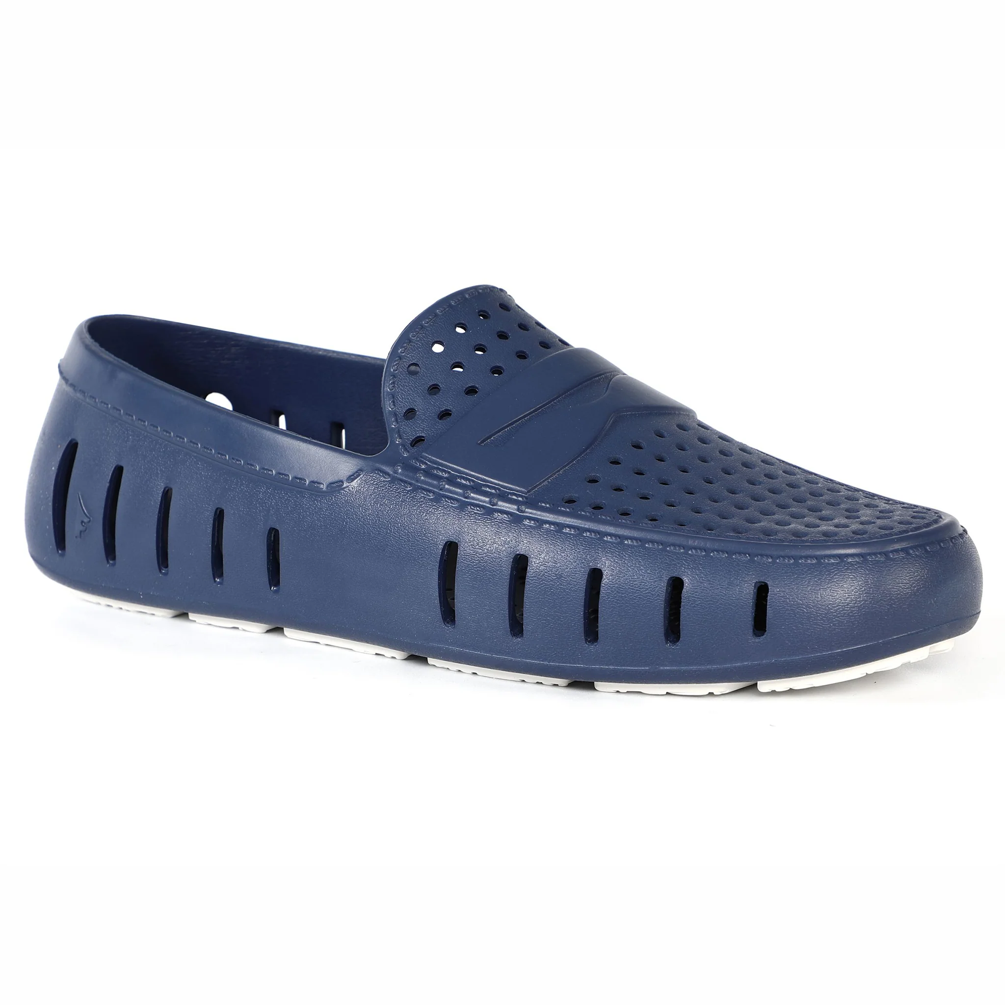 Men's Country Club Navy Peony Bright White Loafers - Image 3