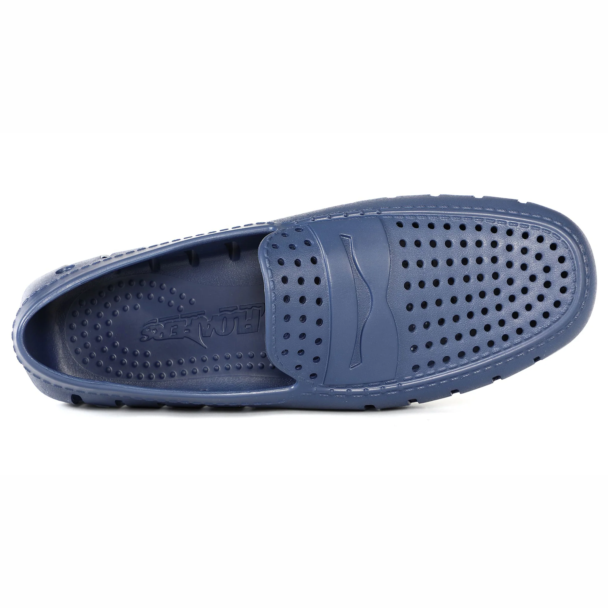 Men's Country Club Navy Peony Bright White Loafers - Image 5