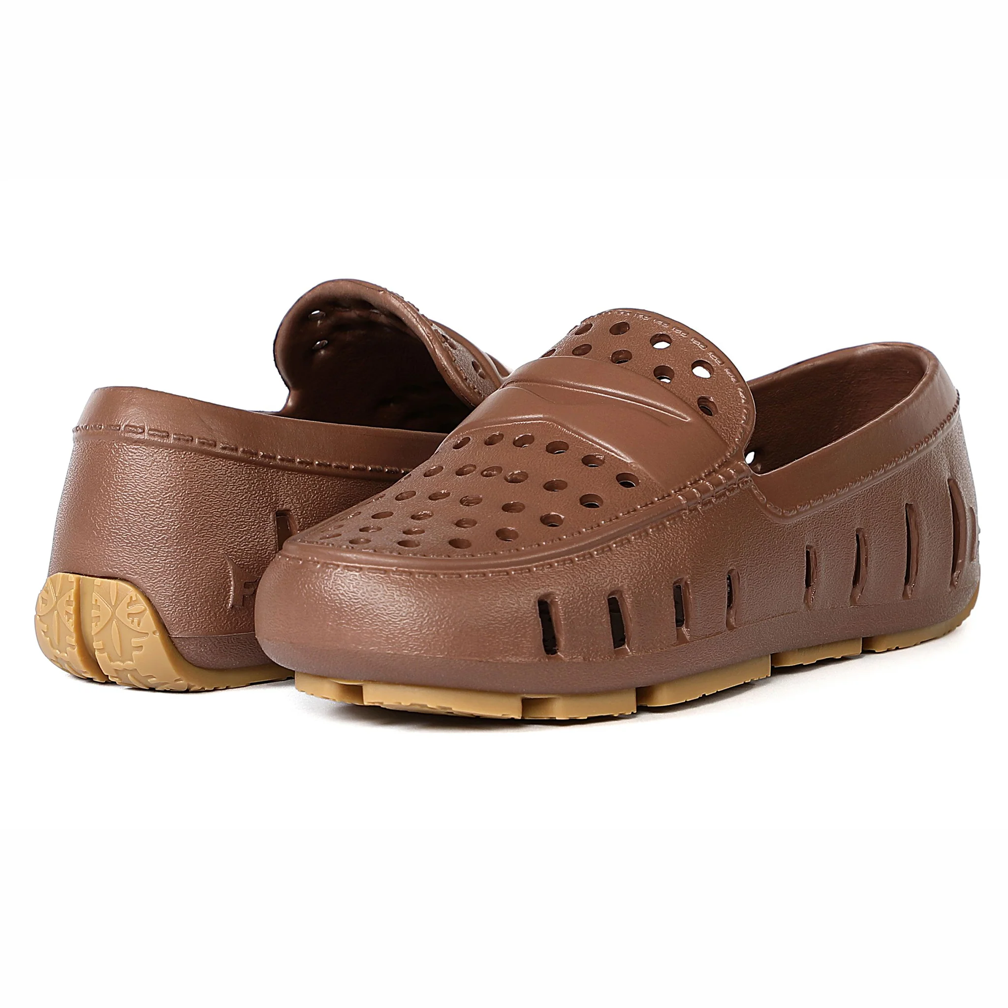Kids Prodigy Driftwood Brown Gum Loafers - Image 4