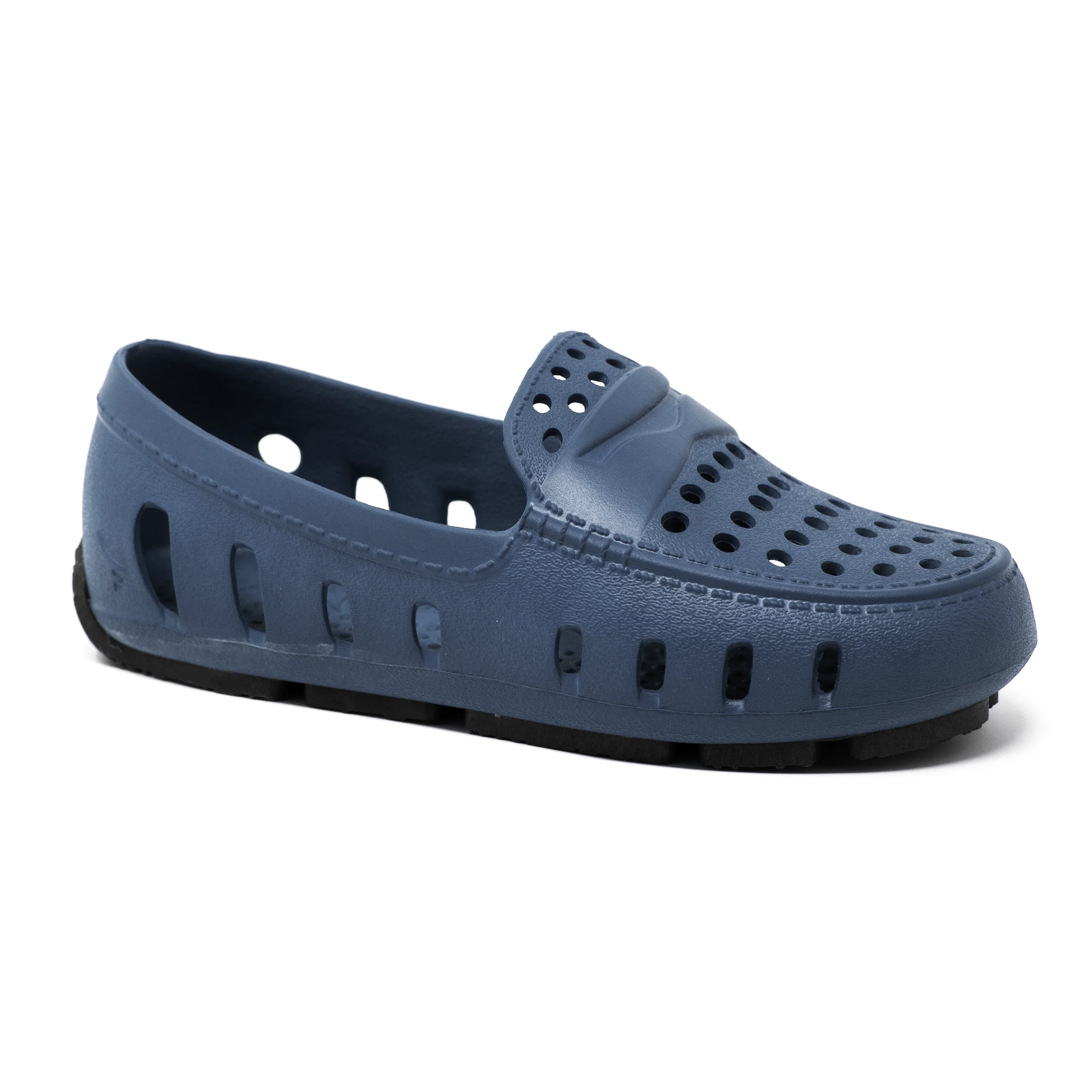 Kids Prodigy Navy Peony Black Loafers - Image 3