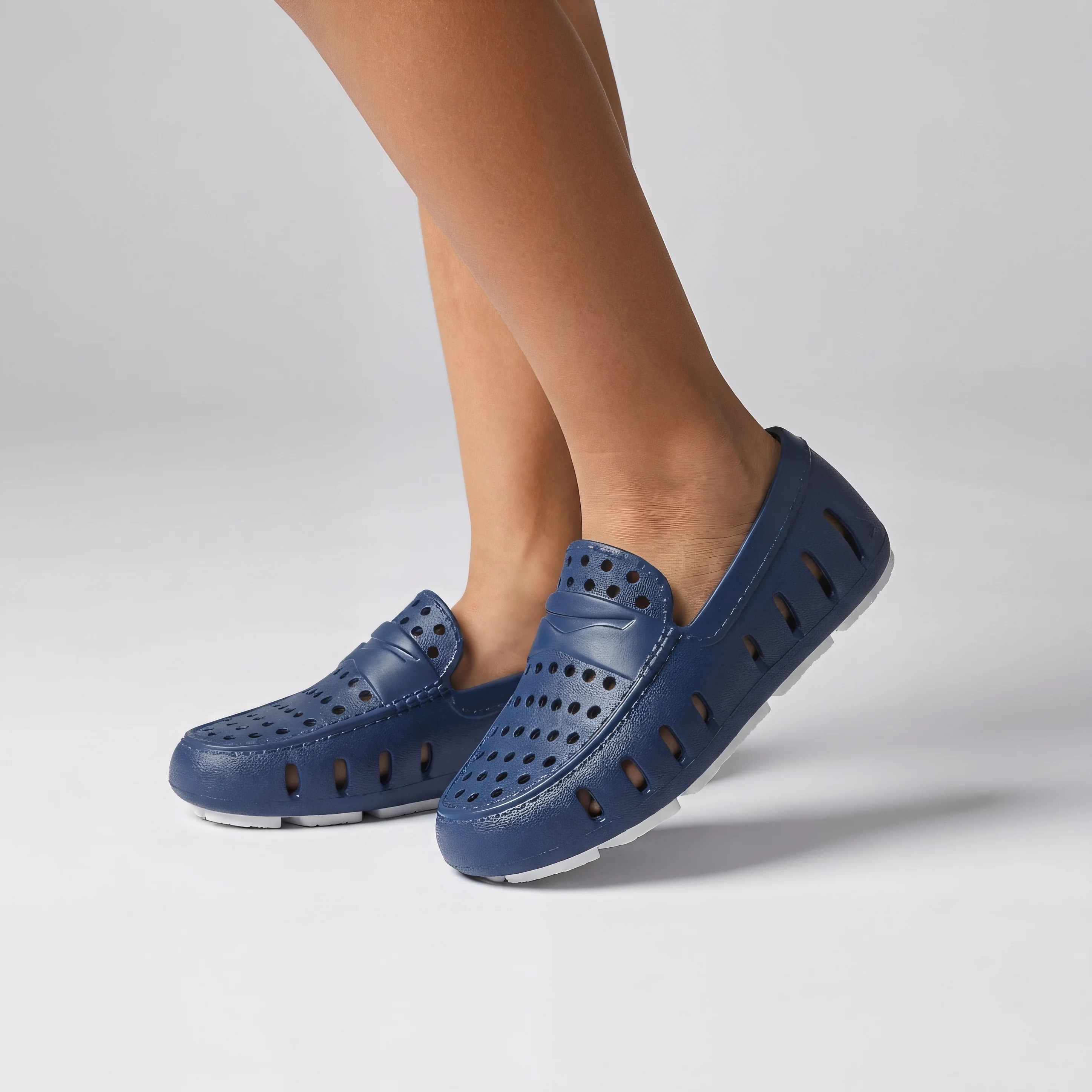 Kids Prodigy Navy Peony Bright White Loafers - Image 3