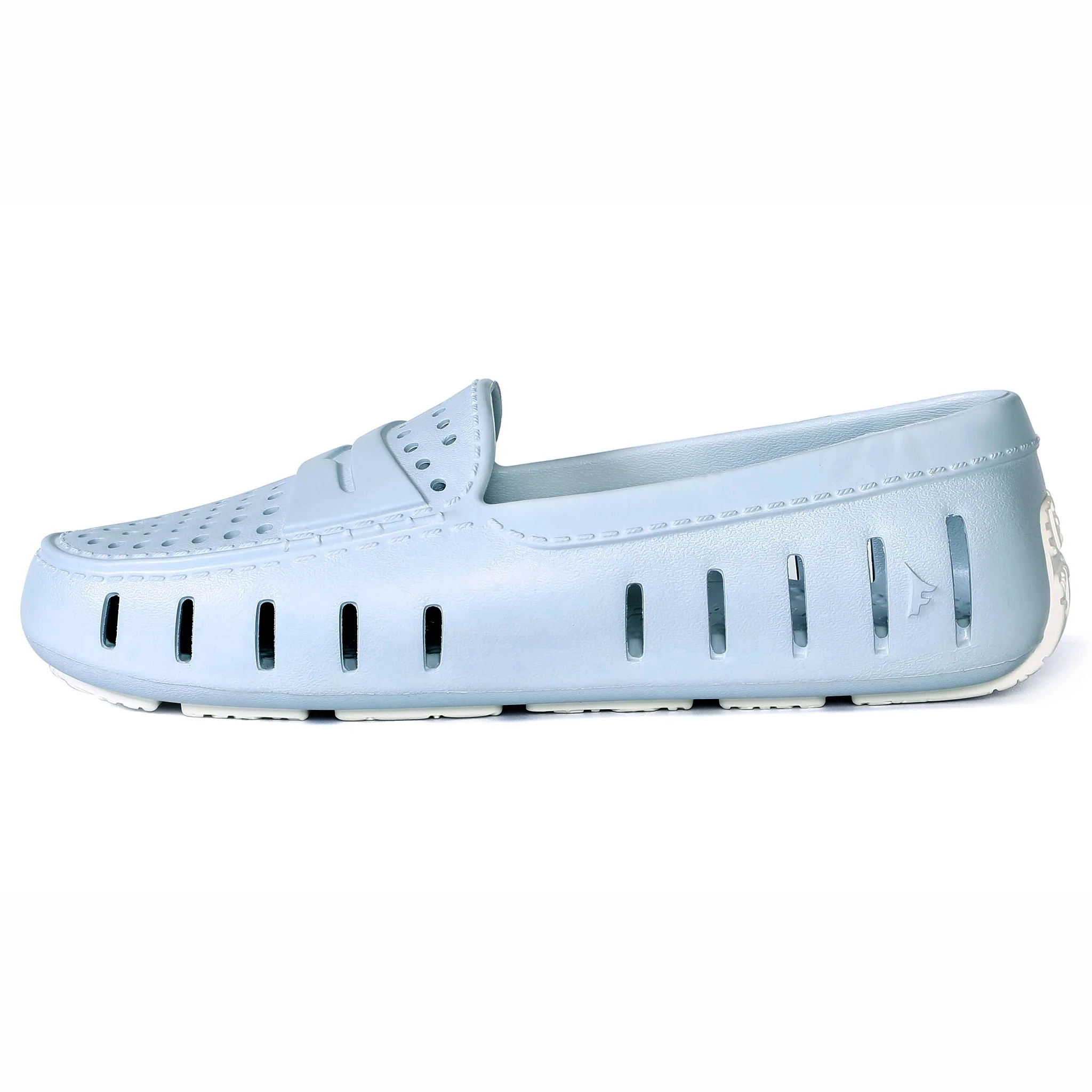 Women's Posh Powder Blue Bright White Loafers - Image 3