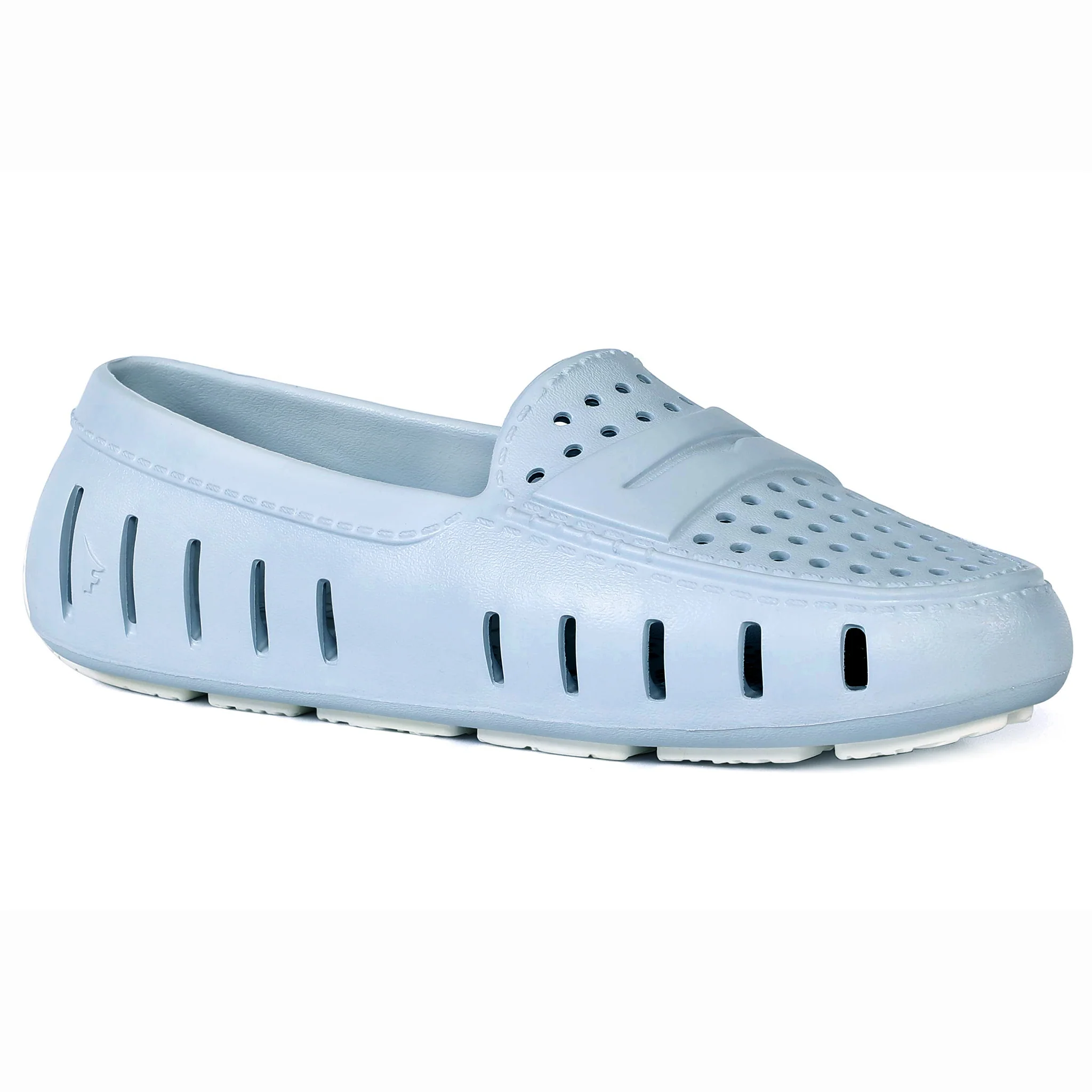 Women's Posh Powder Blue Bright White Loafers - Image 4