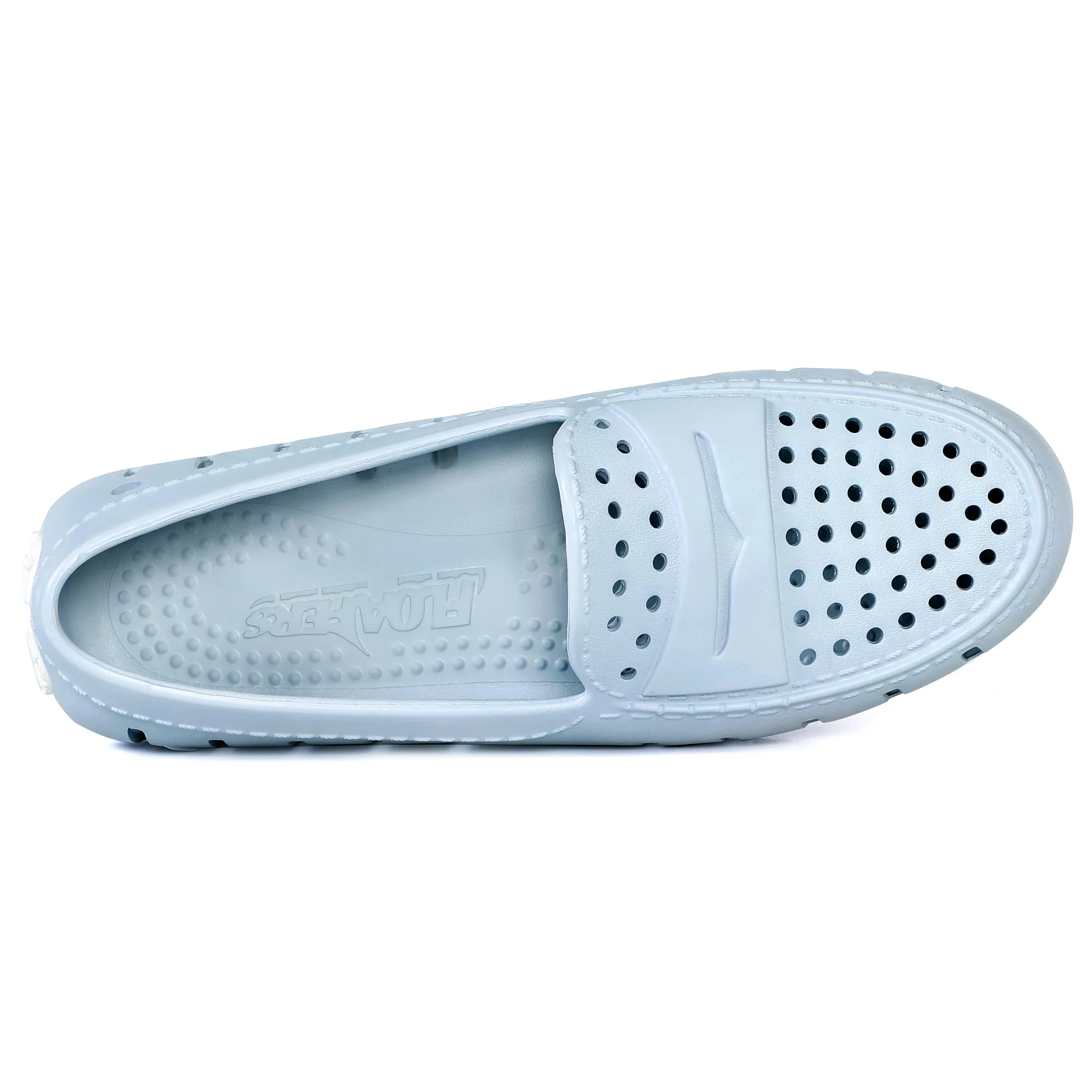 Women's Posh Powder Blue Bright White Loafers - Image 6