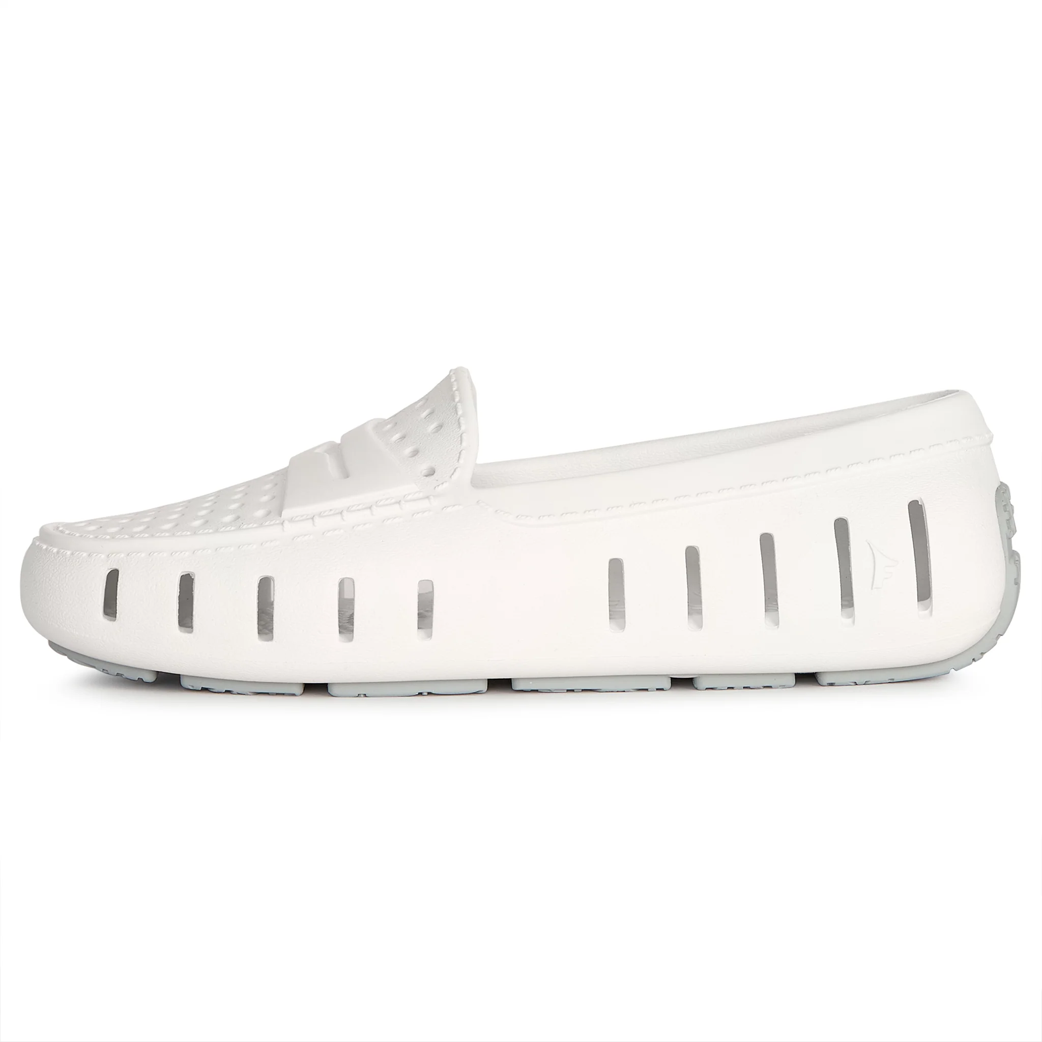 Women's Posh Bright White Harbor Mist Gray Loafers - Image 5
