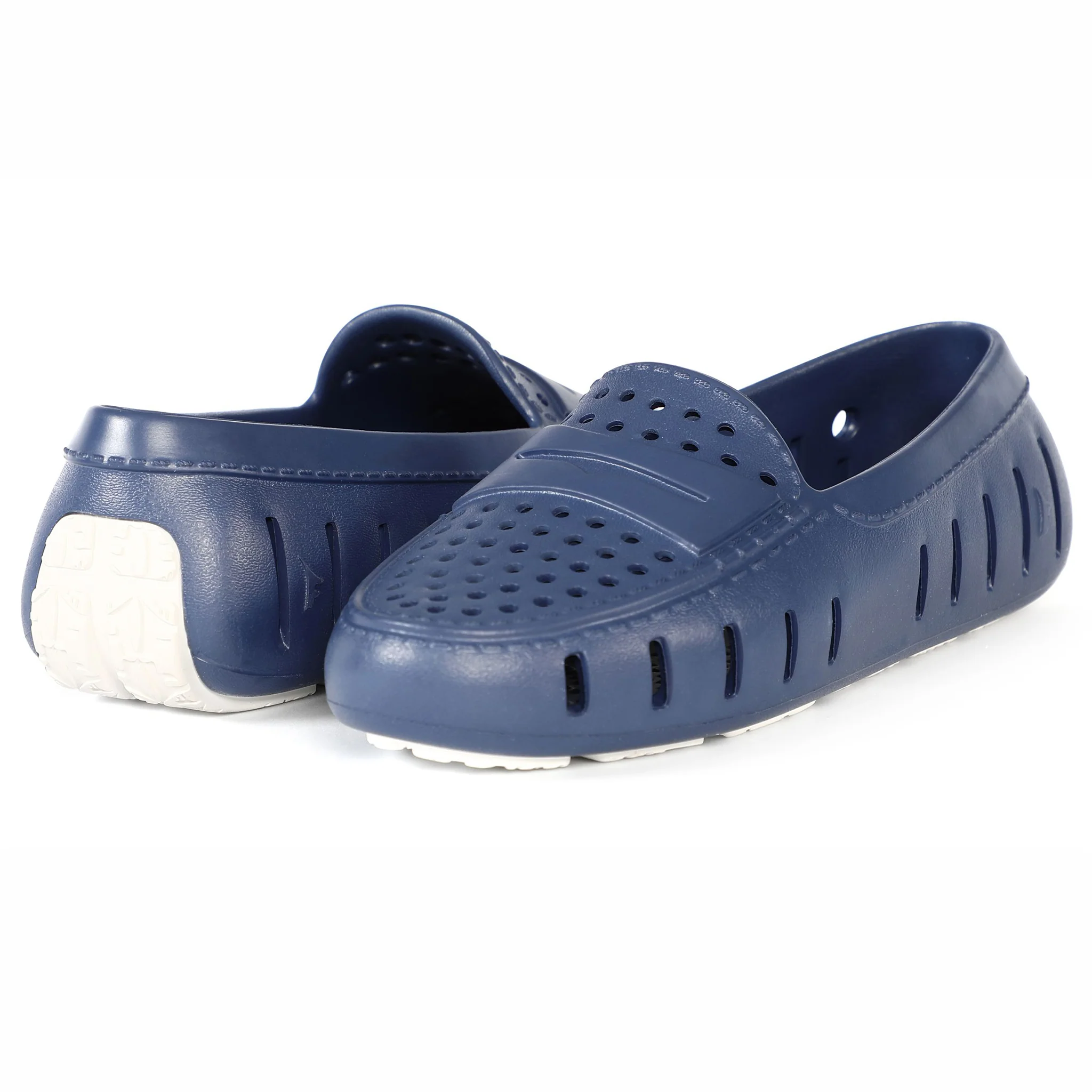 Women's Posh Navy Peony Bright White Loafers - Image 4
