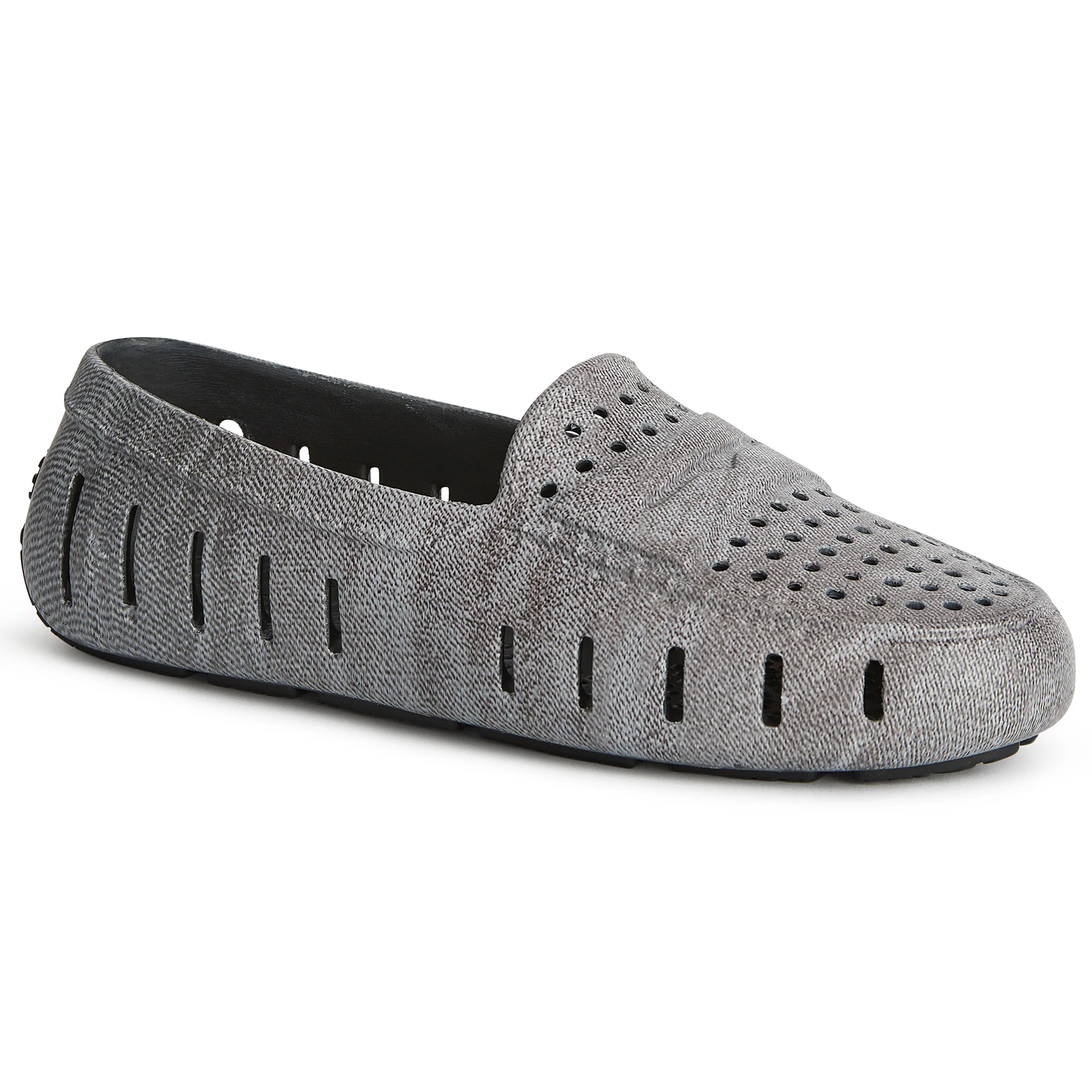 Women's Posh Black Denim Print Loafers - Image 5