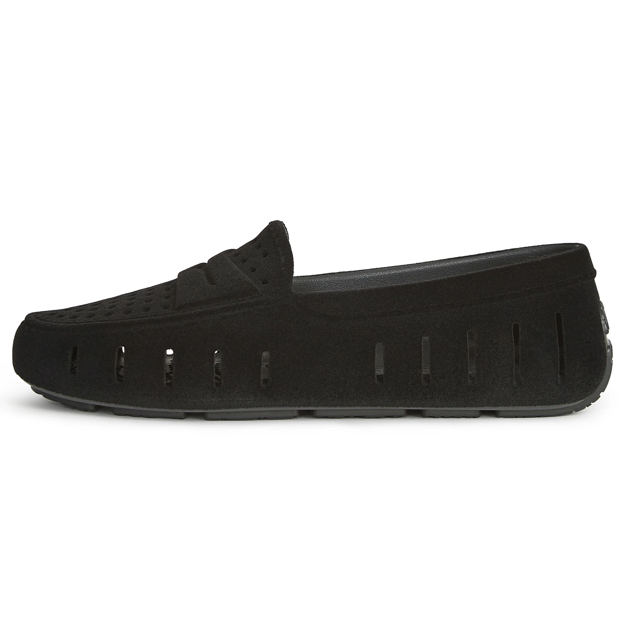 Women's Posh Black Suede Loafers - Image 5
