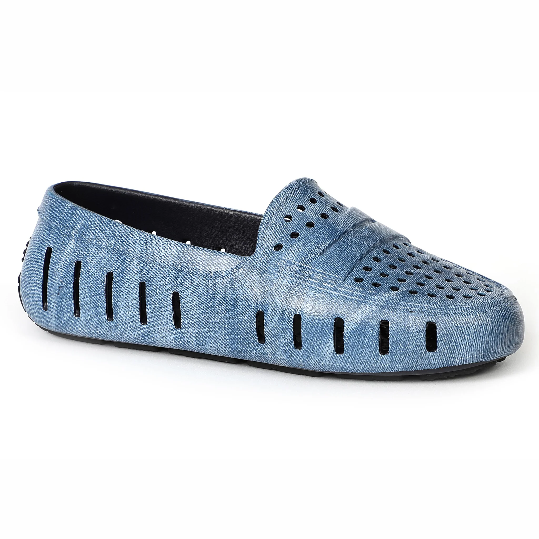 Women's Posh Blue Denim Print Loafers - Image 4
