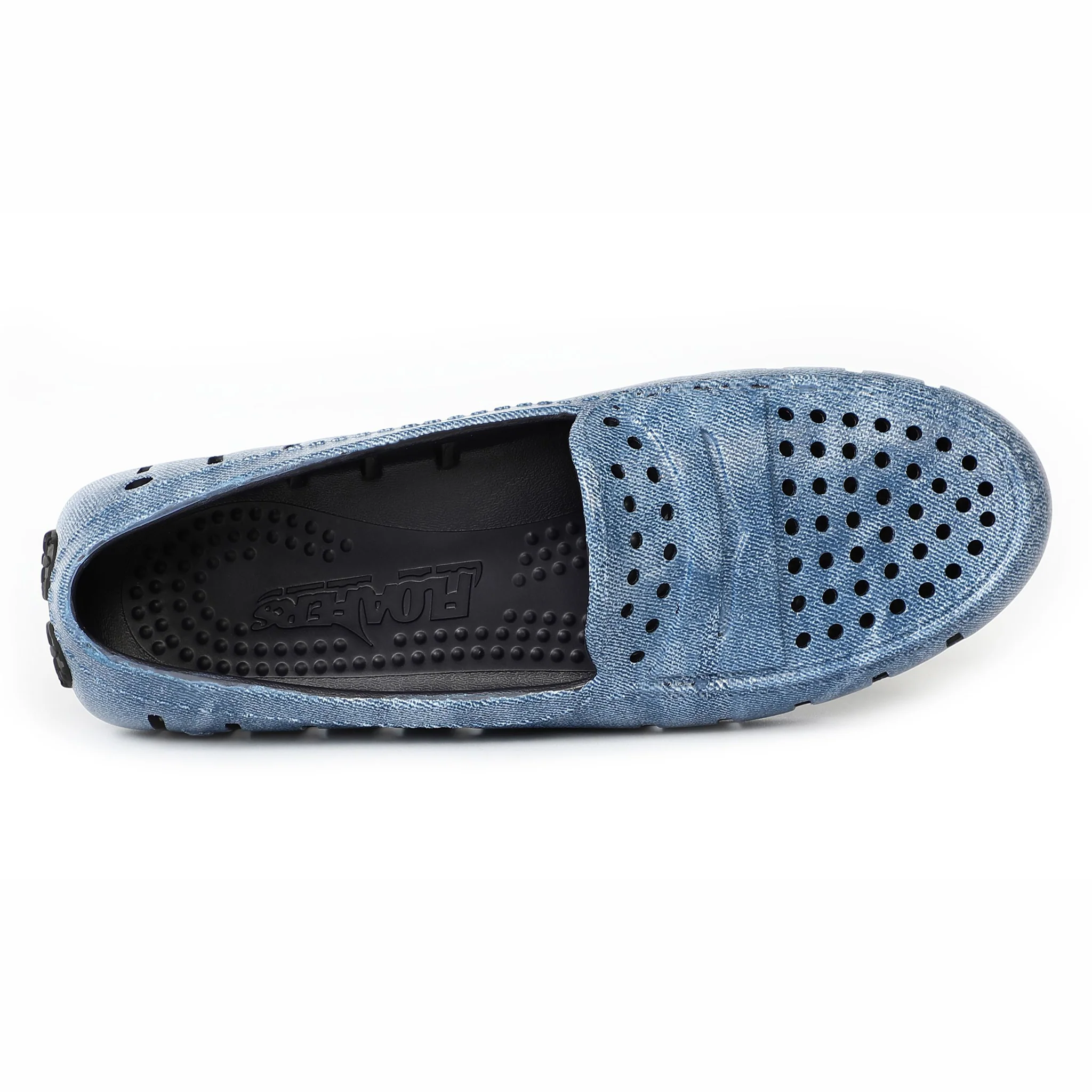 Women's Posh Blue Denim Print Loafers - Image 6