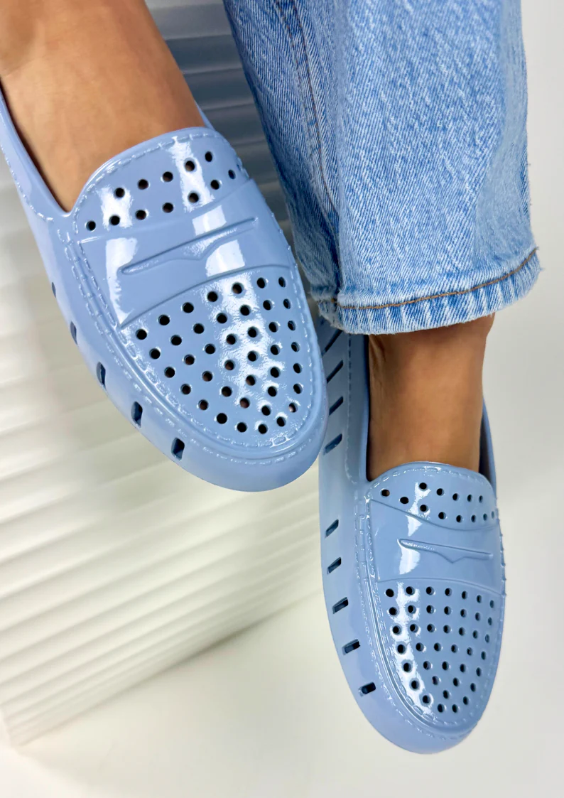 Women's Posh Alaskan Blue Patent Loafers - Image 3