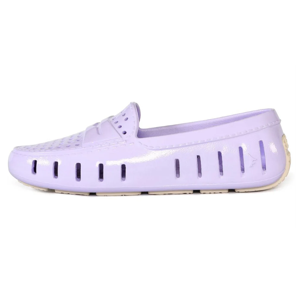 Women's Posh Blue Dusty Pink Lilac Patent Loafers - Image 6