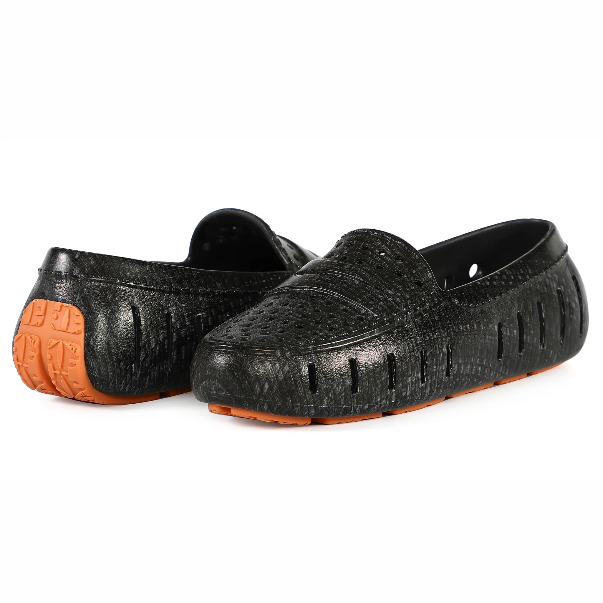 Women's Posh Black Raffia Print Loafers - Image 3