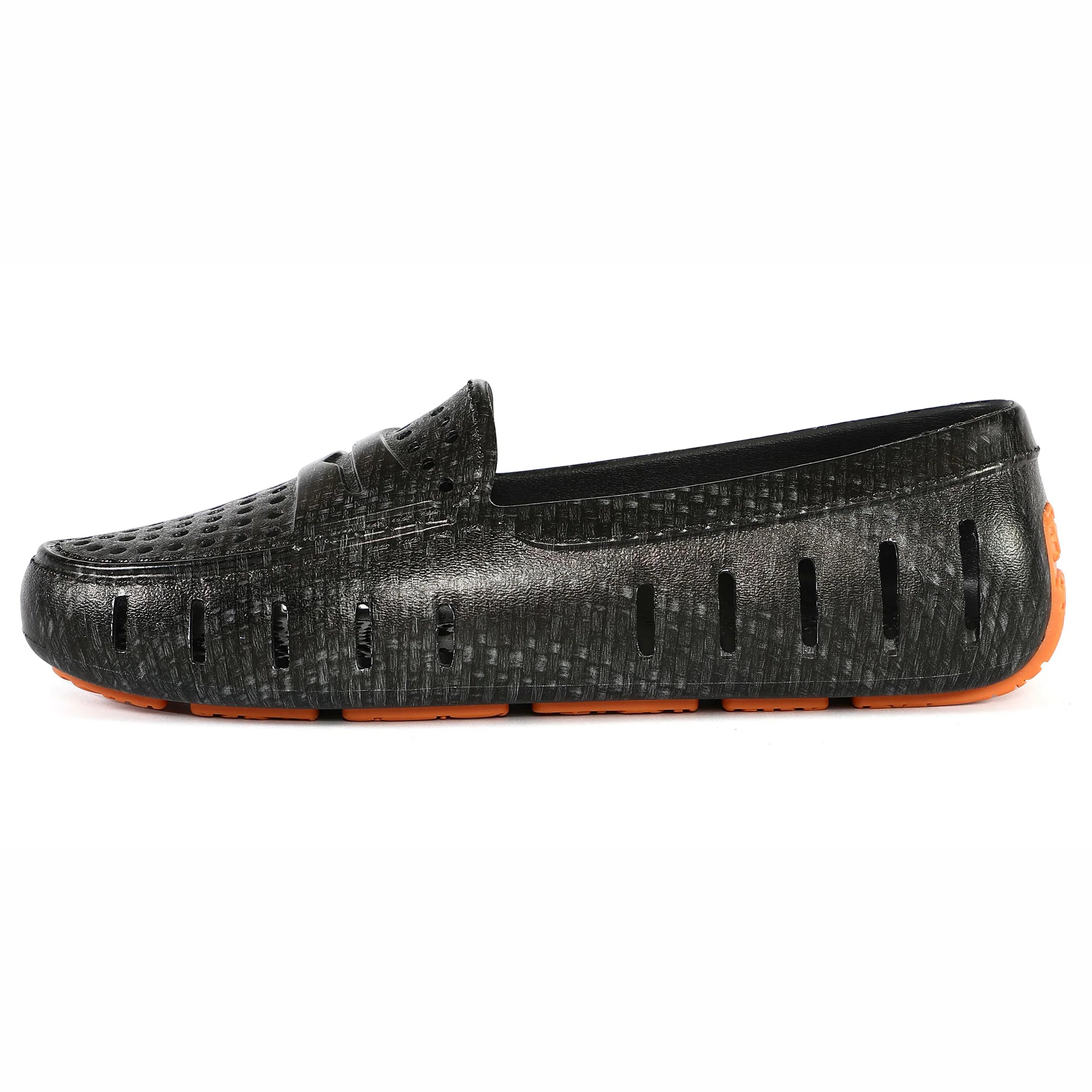 Women's Posh Black Raffia Print Loafers - Image 5