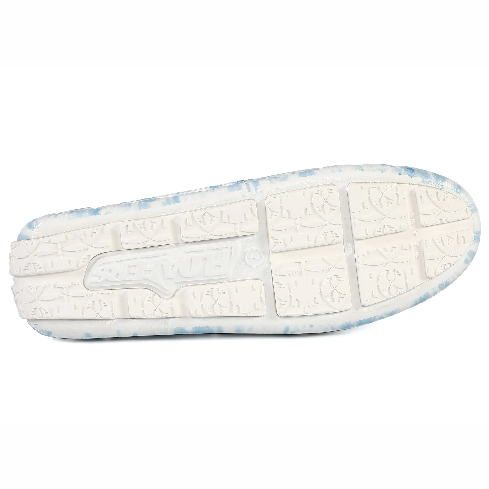 Women's Posh Blue Tie Dye Print Bright White Loafers - Image 7