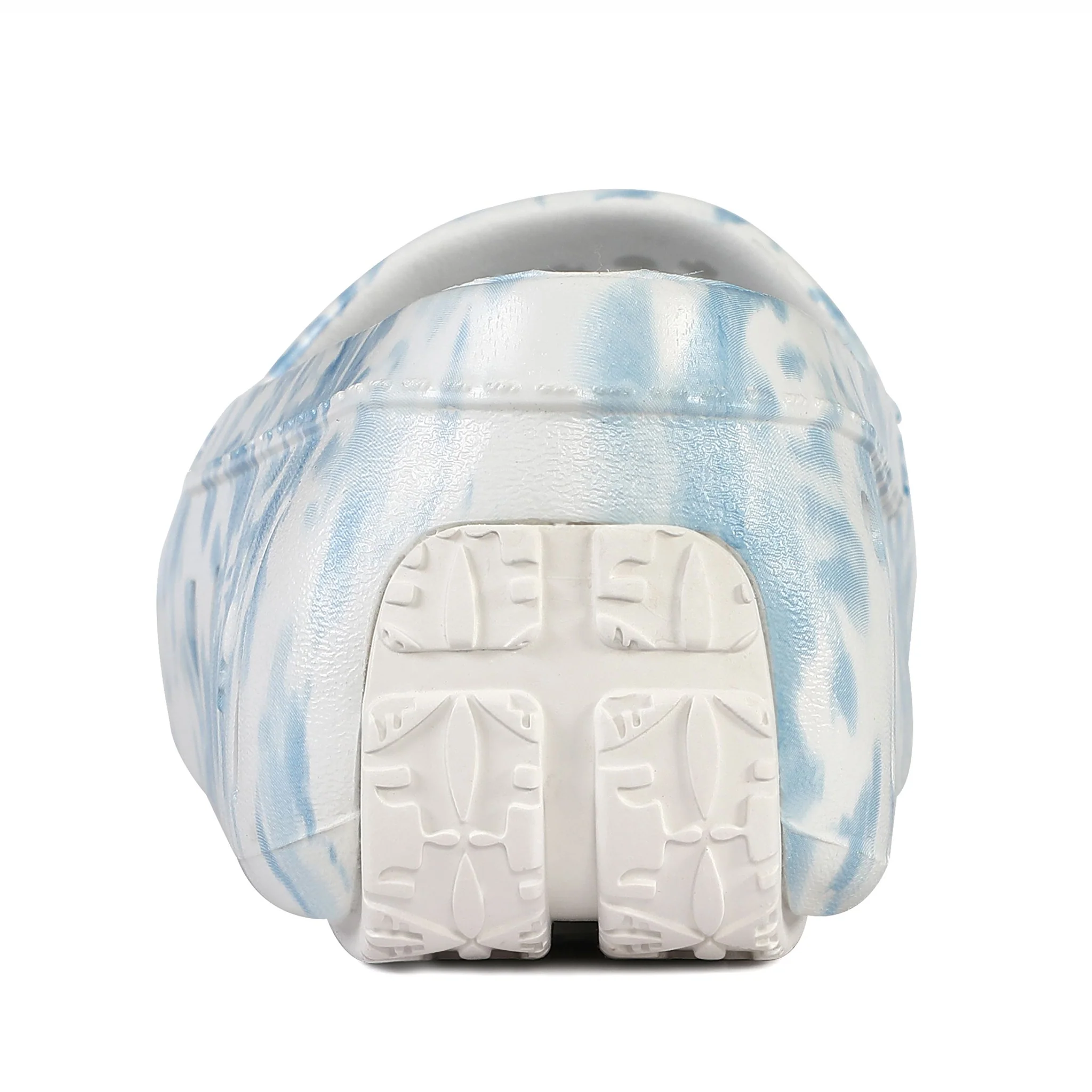 Women's Posh Blue Tie Dye Print Bright White Loafers - Image 8