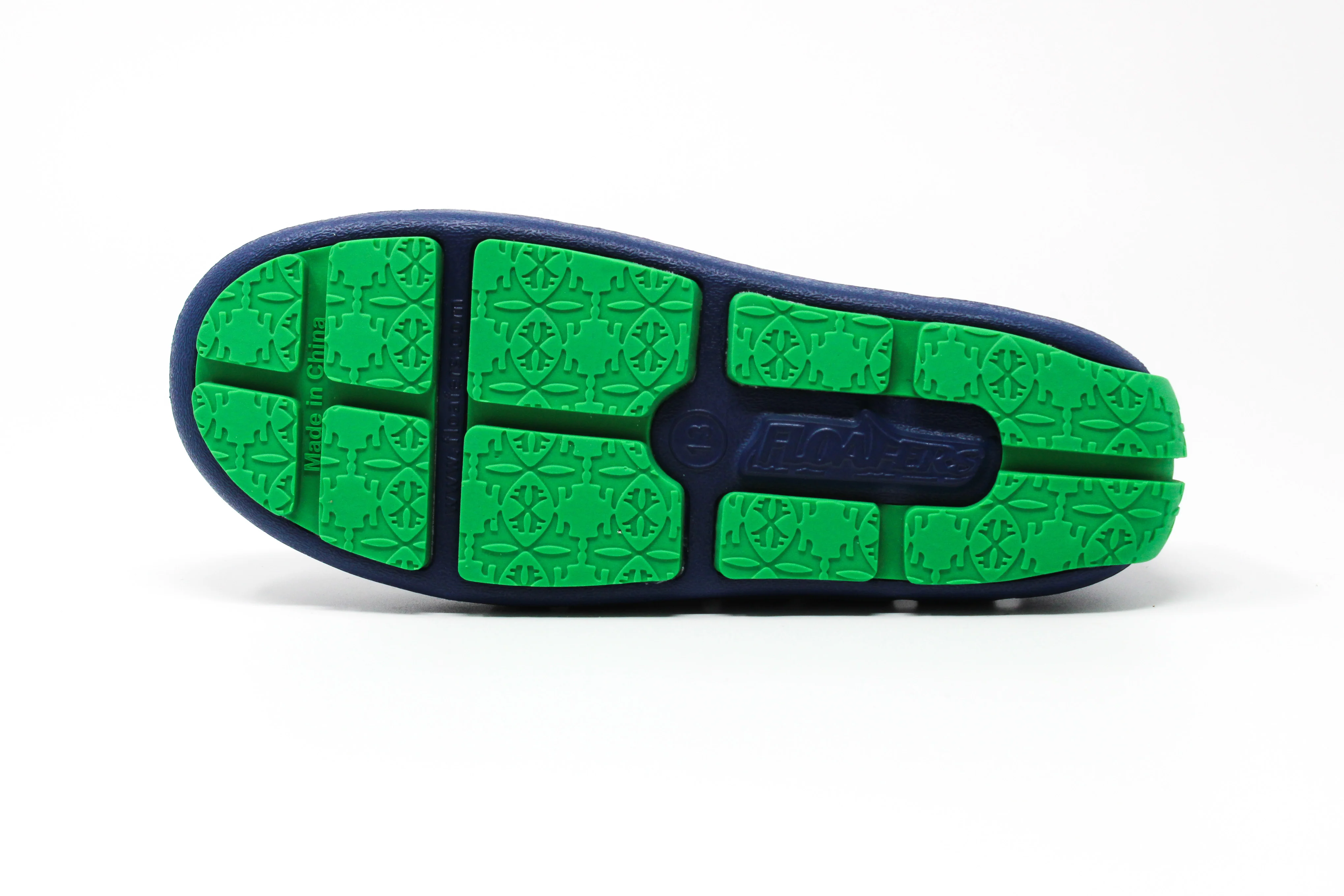 Kids Prodigy Navy Peony Turf Green Loafers - Image 5