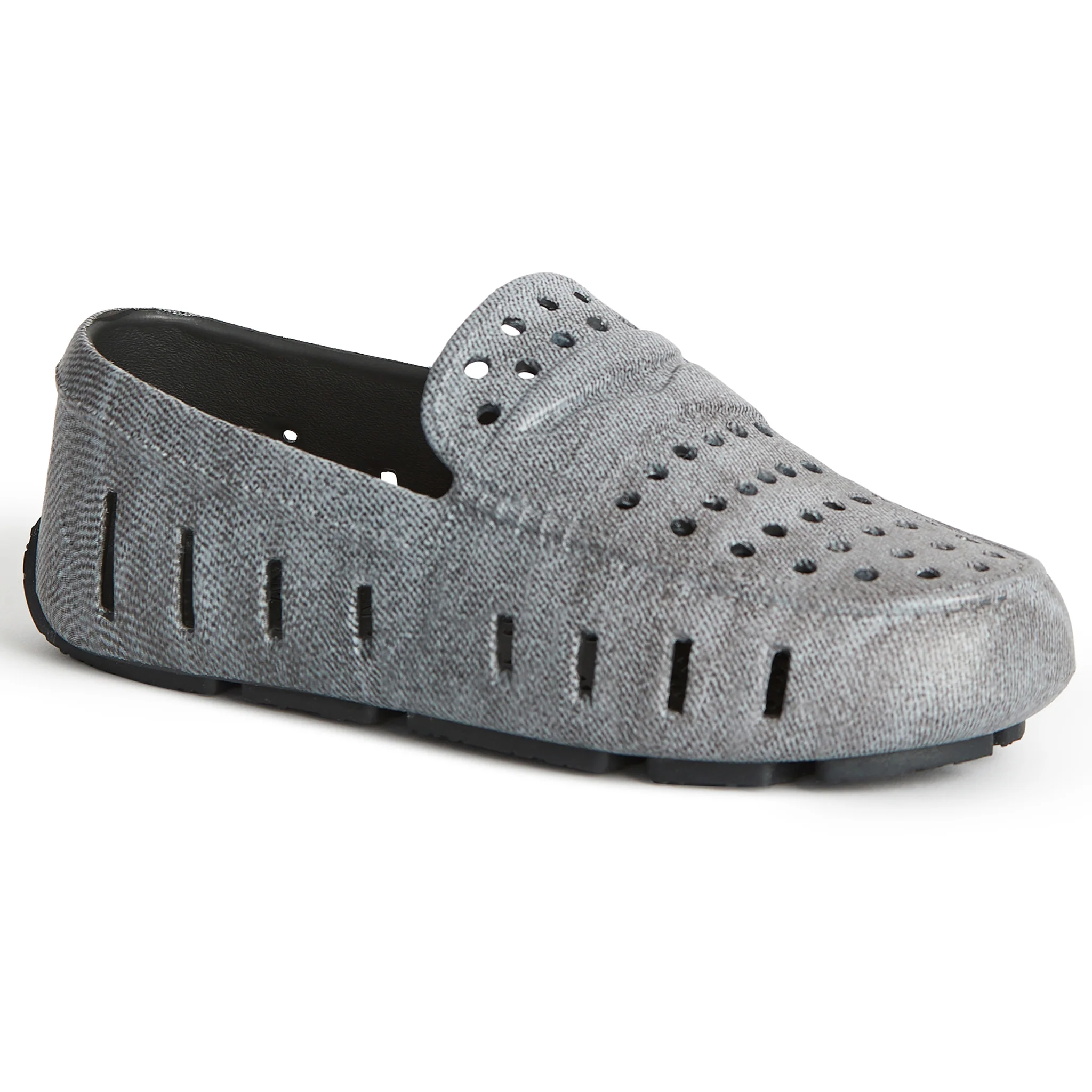 Kids Prodigy Black Denim Print Loafers - Image 4