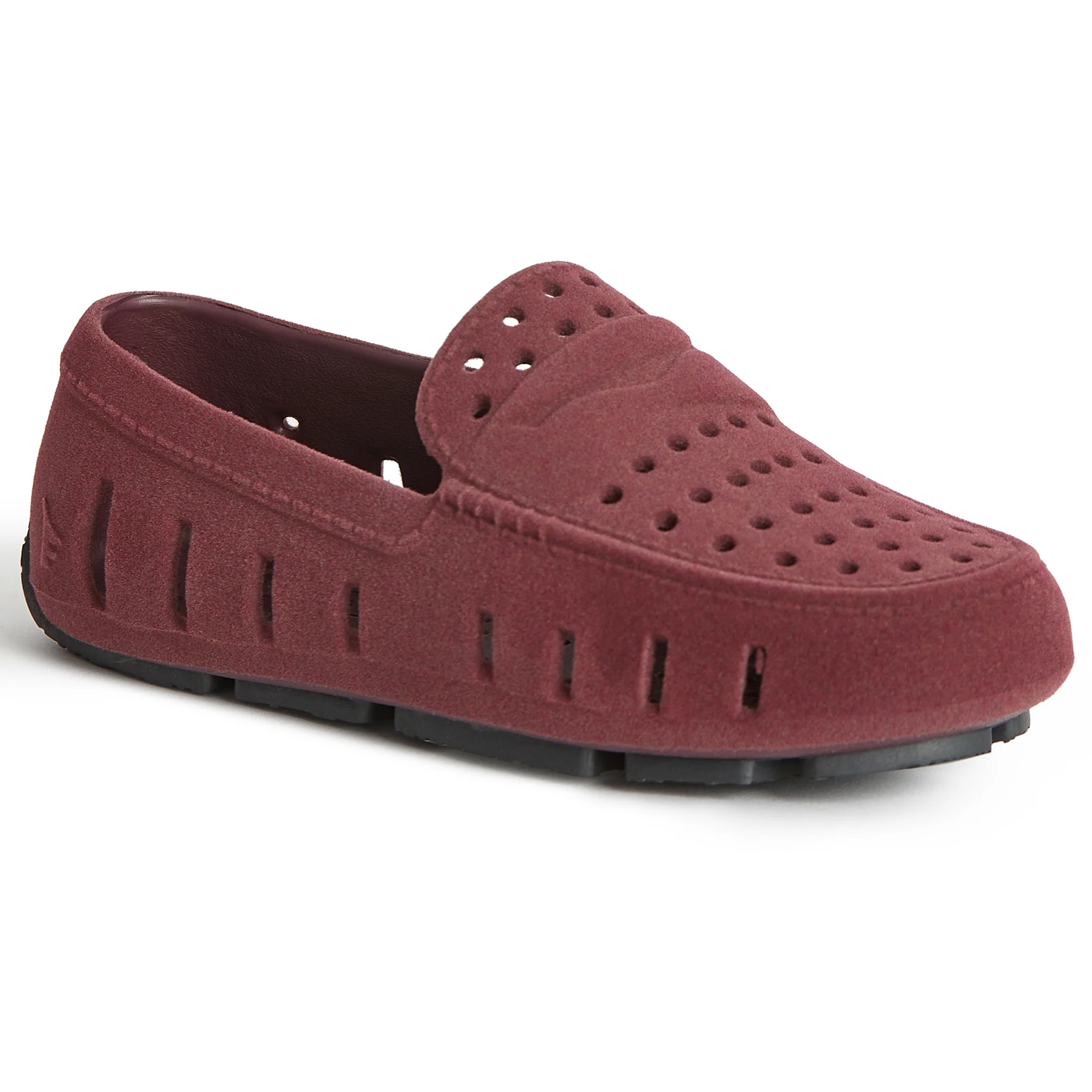 Kids Prodigy Burgundy Suede Loafers - Image 4