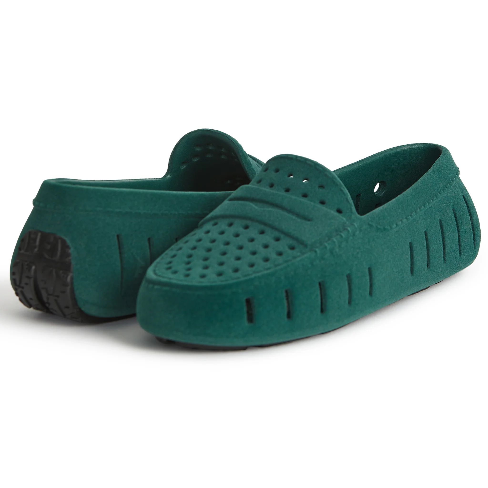 Kids Prodigy Emerald Suede Loafers - Image 3