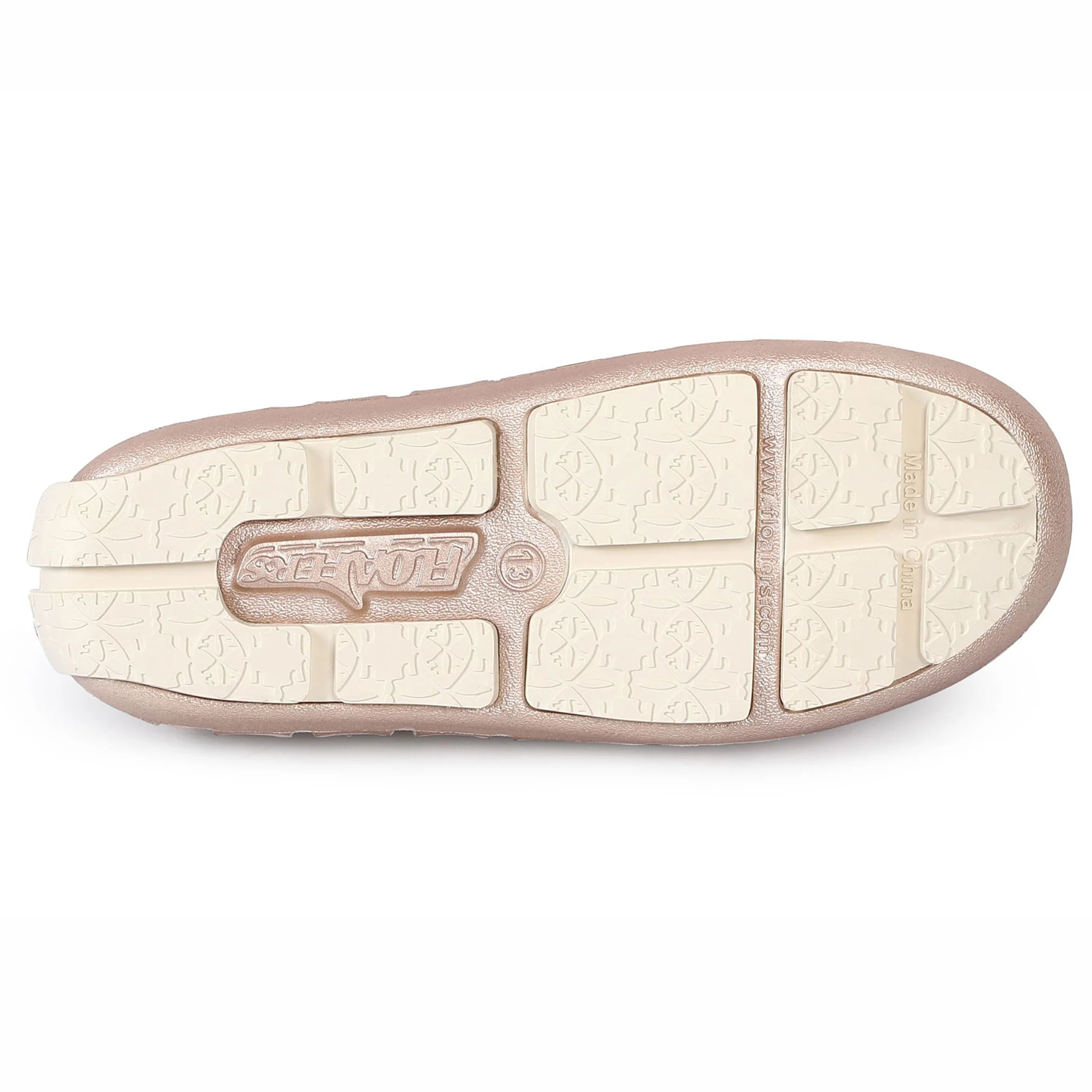 Kids Prodigy Rose Gold Cream Metallic Loafers - Image 7