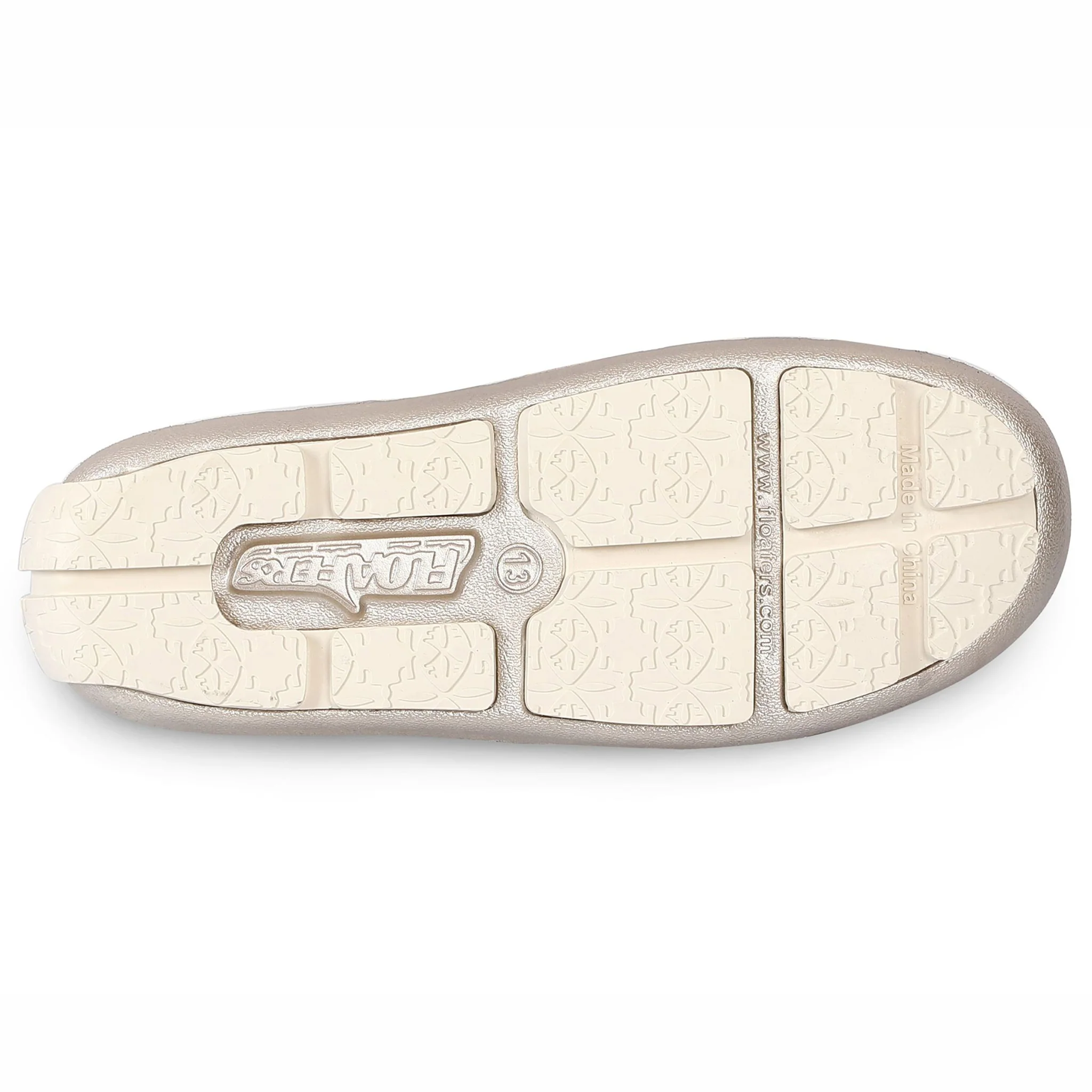 Kids Prodigy White Gold Cream Metallic Loafers - Image 7