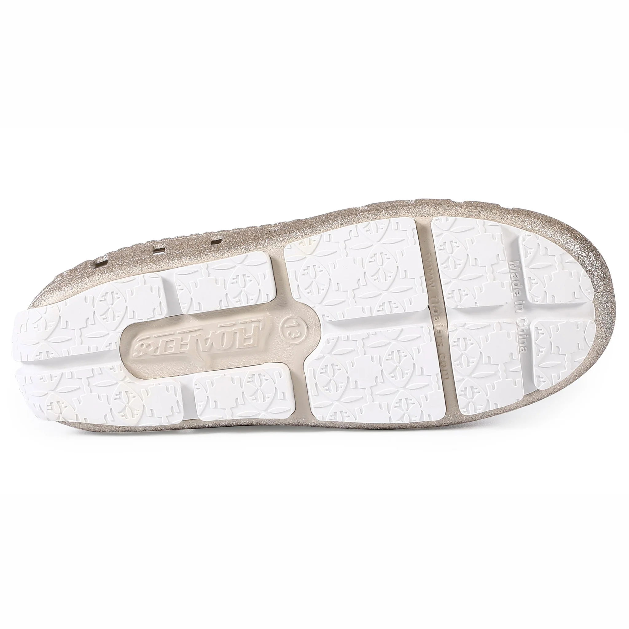 Kids Prodigy Gold Sparkle Bright White Loafers - Image 7