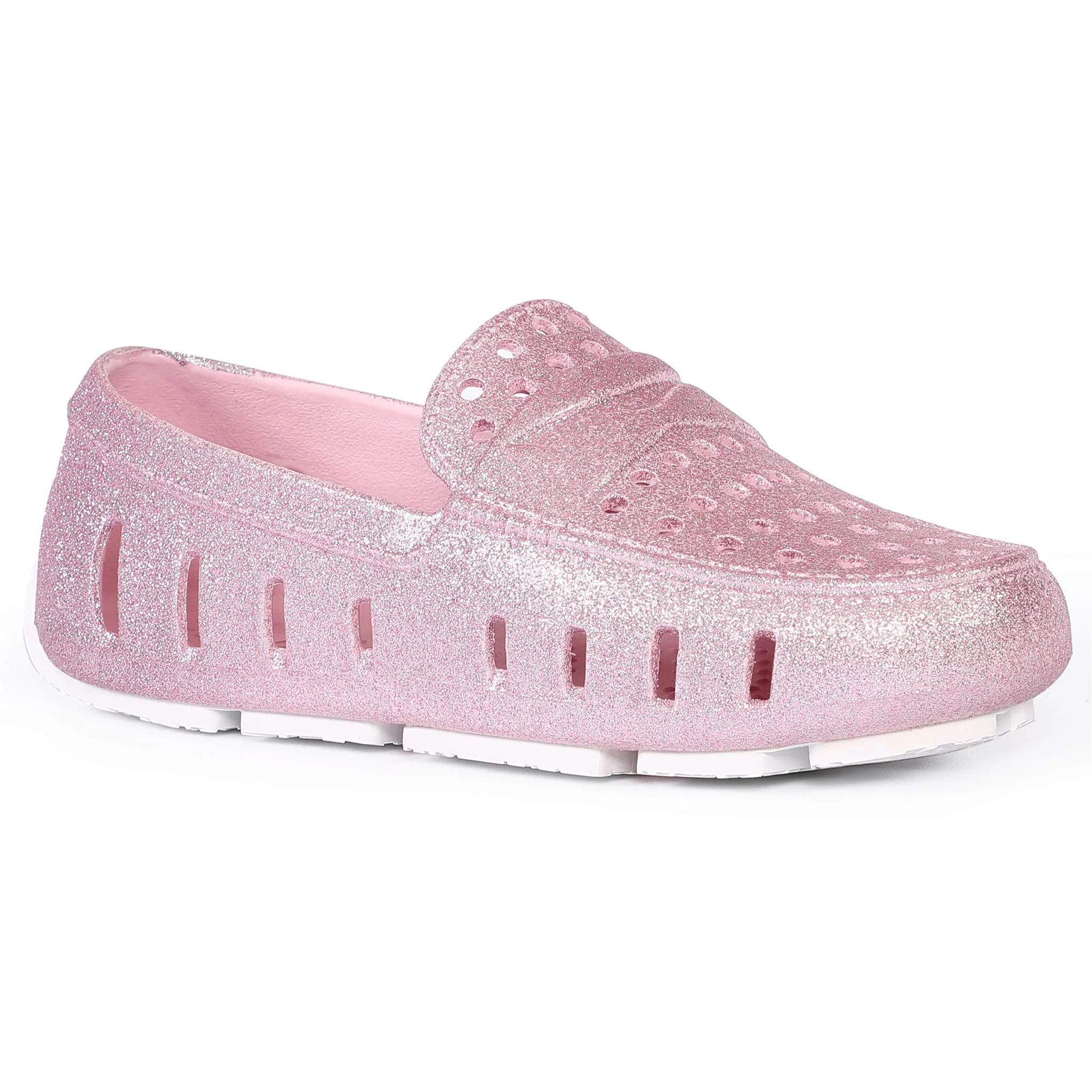 Kids Prodigy Pink Sparkle Bright White Loafers - Image 4