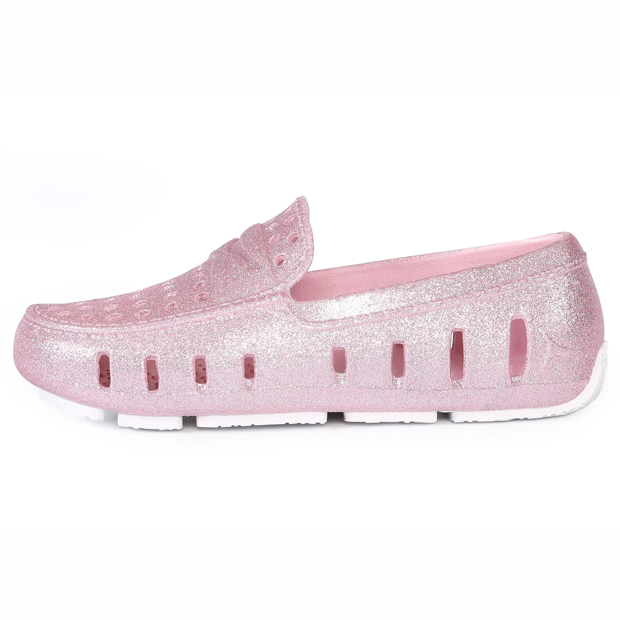 Kids Prodigy Pink Sparkle Bright White Loafers - Image 5