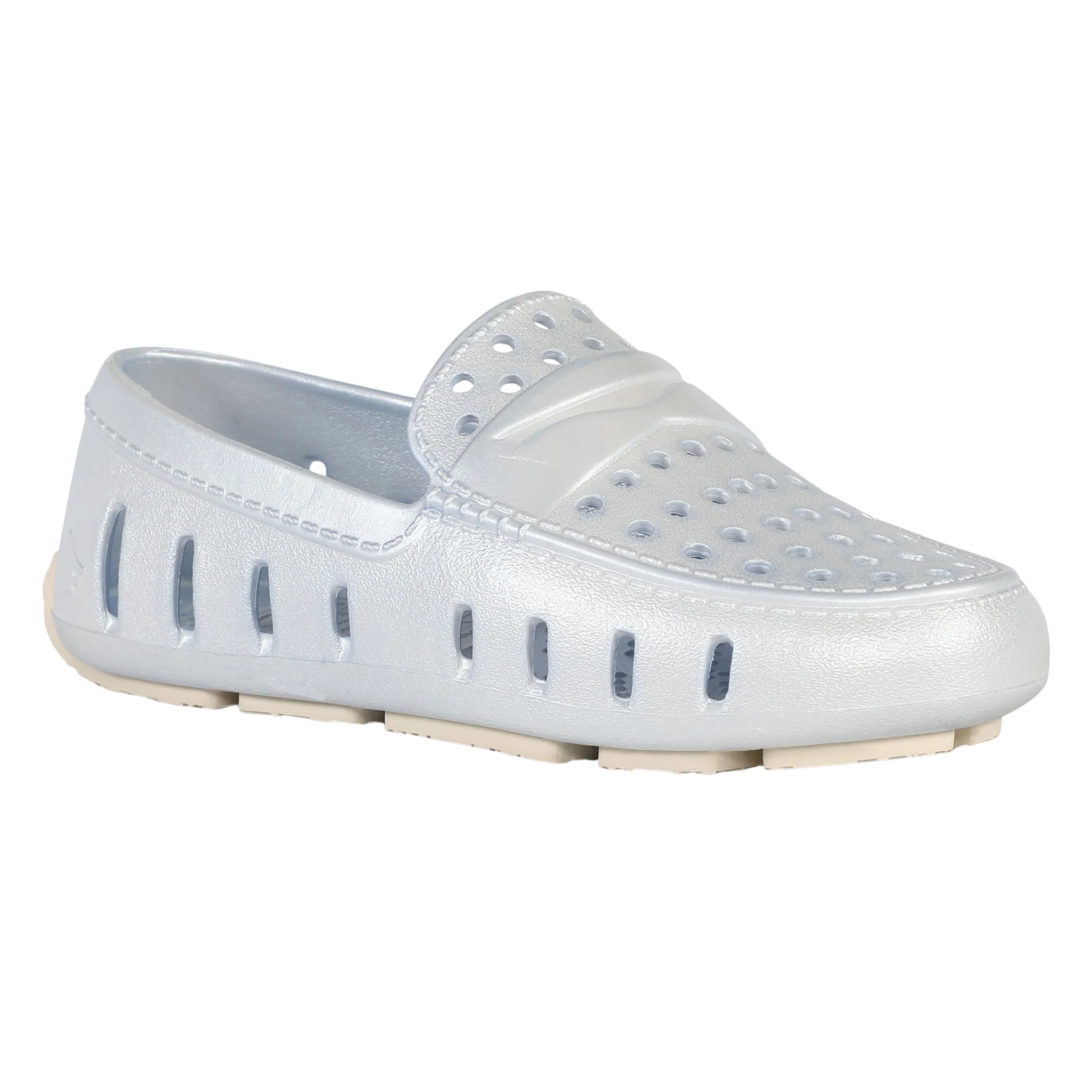 Kids Prodigy Blue Cream Metallic Loafers - Image 4