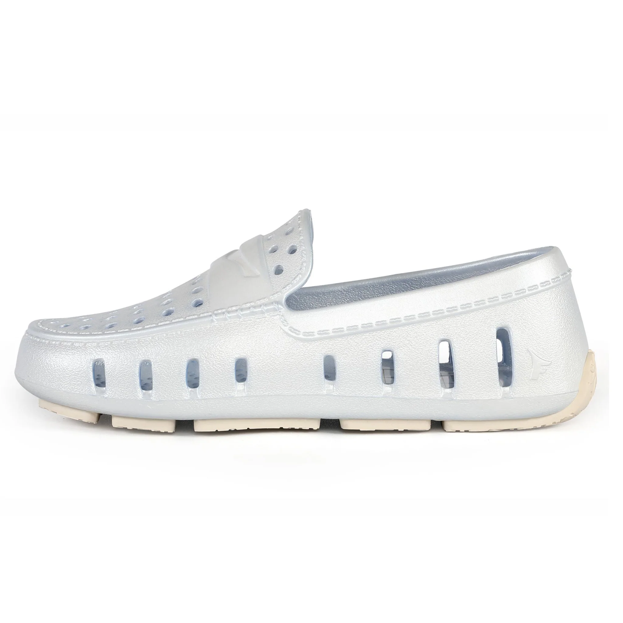 Kids Prodigy Blue Cream Metallic Loafers - Image 5