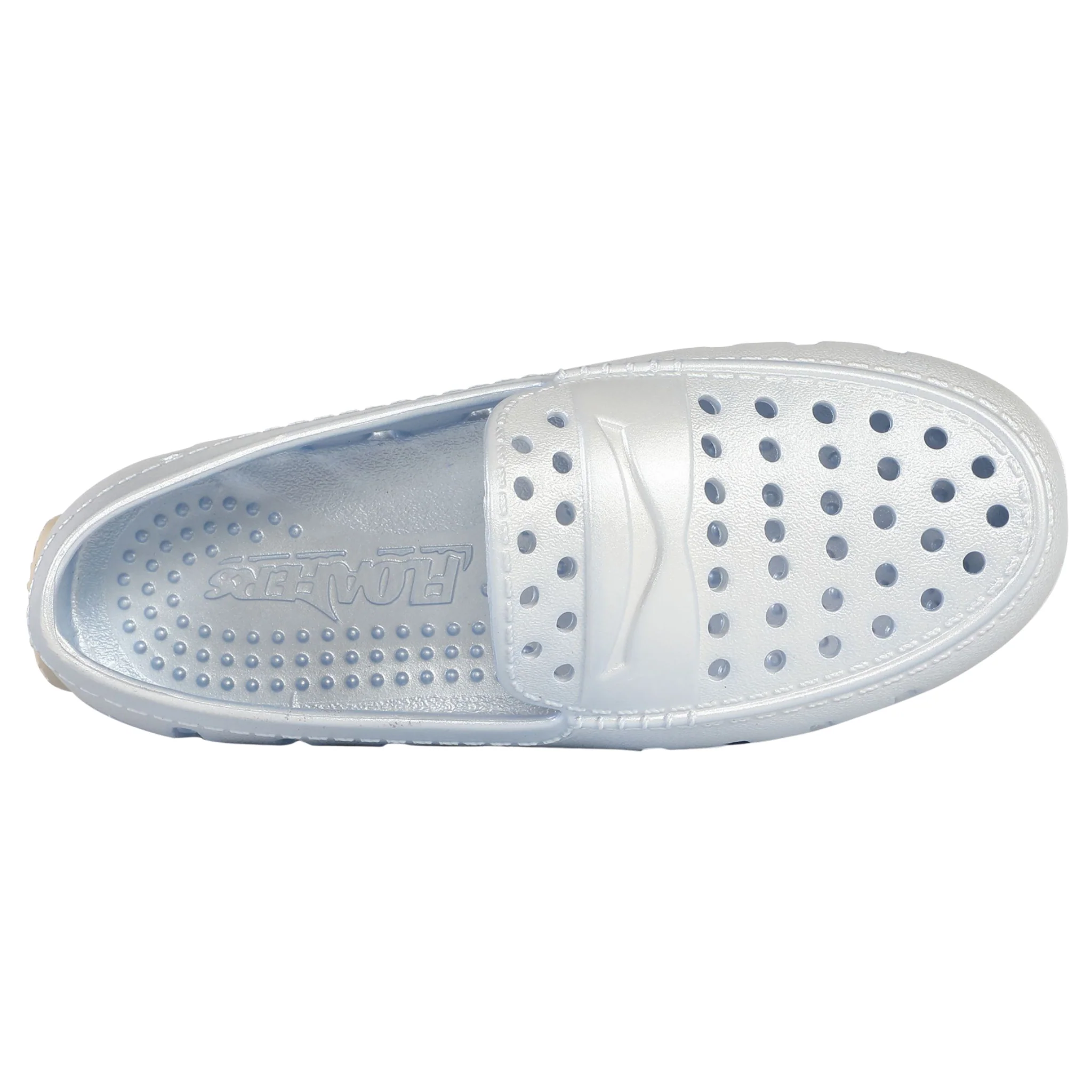 Kids Prodigy Blue Cream Metallic Loafers - Image 6