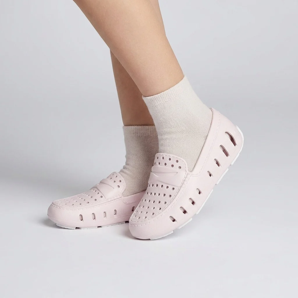 Kids Prodigy Dusty Pink Bright White Loafers - Image 3