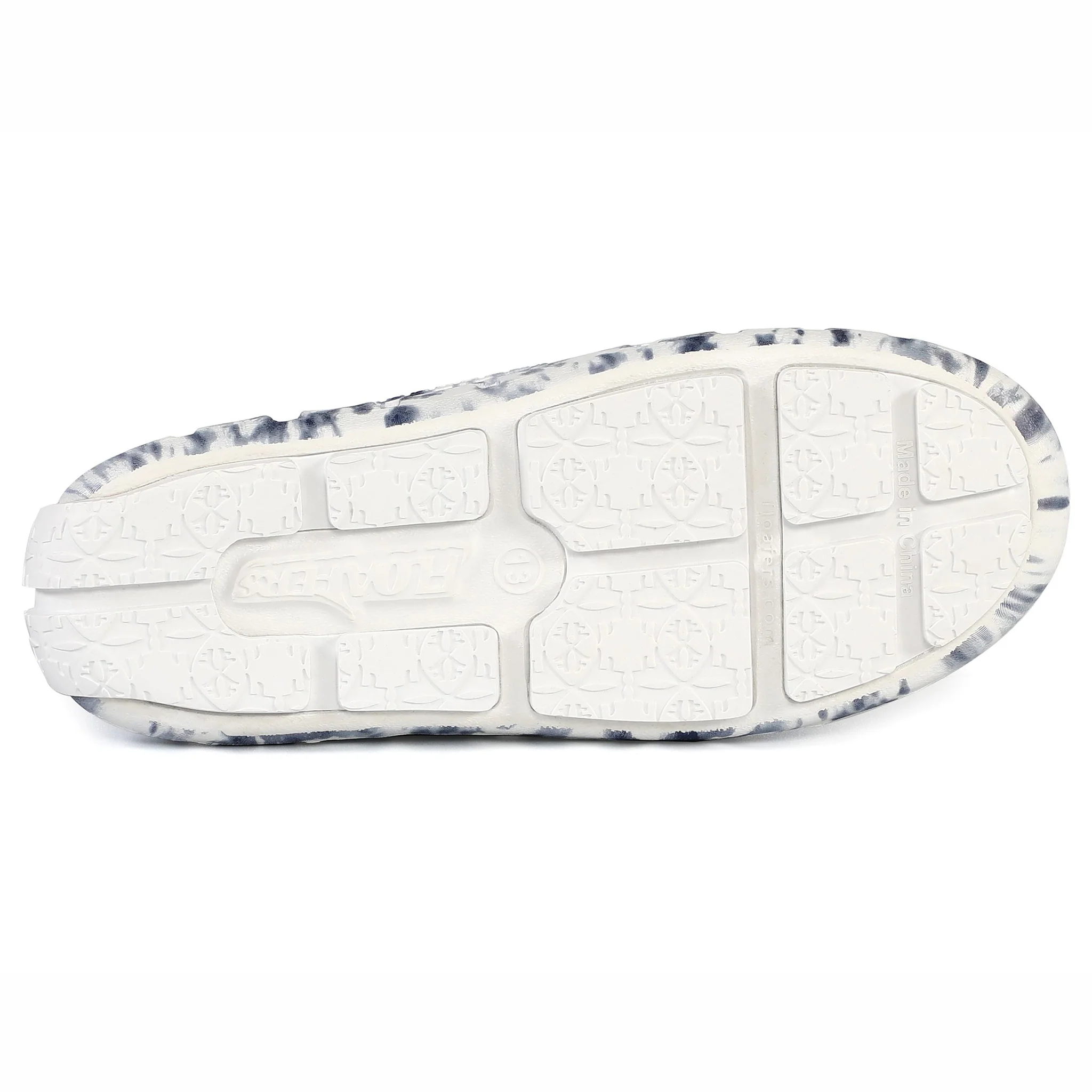 Kids Prodigy Navy Tie Dye Print Bright White Loafers - Image 8