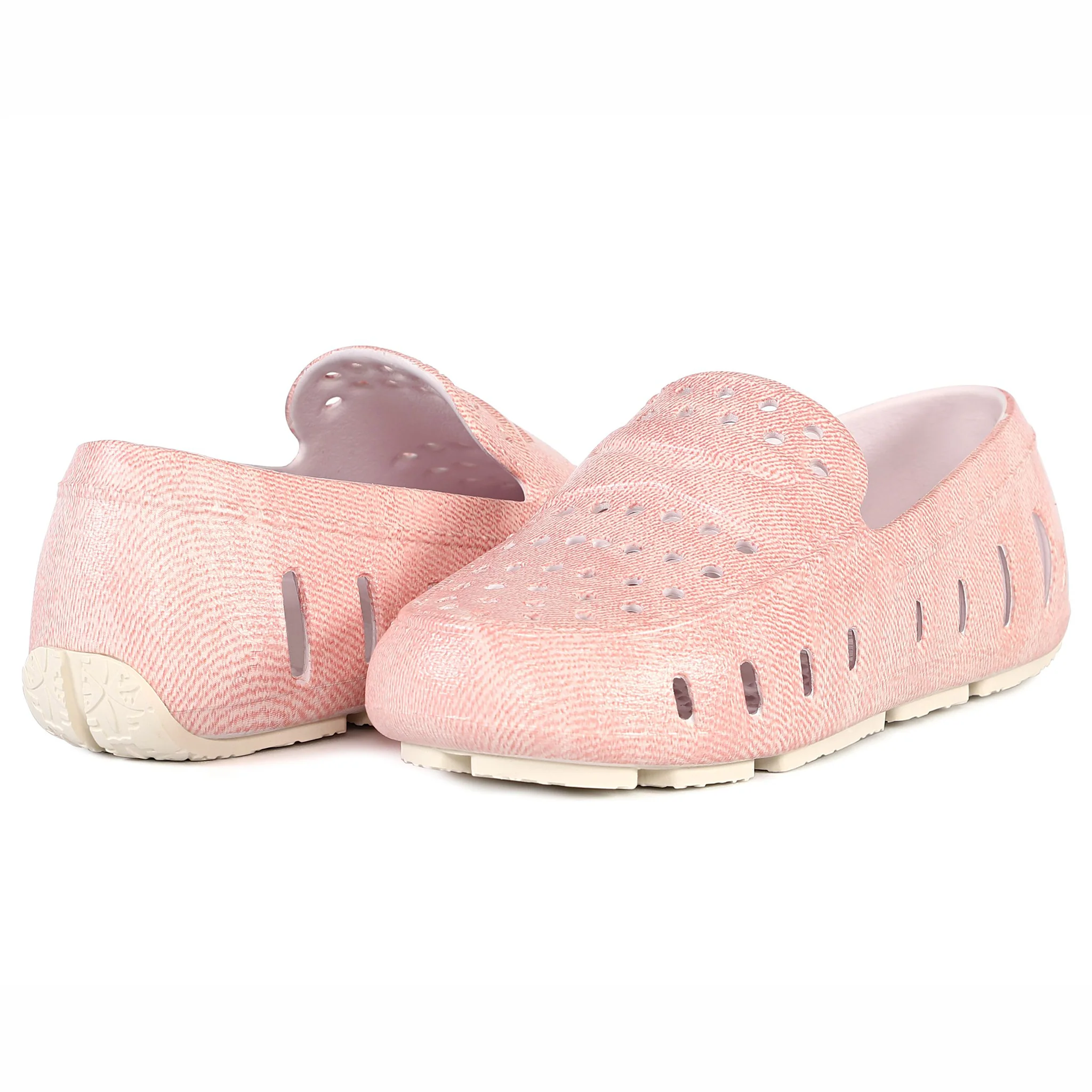 Kids Prodigy Pink Denim Print Bright White Loafers - Image 3