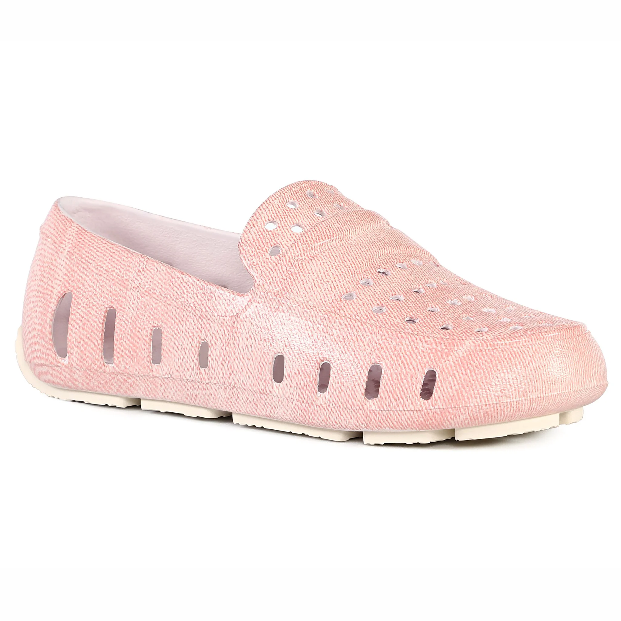Kids Prodigy Pink Denim Print Bright White Loafers - Image 4