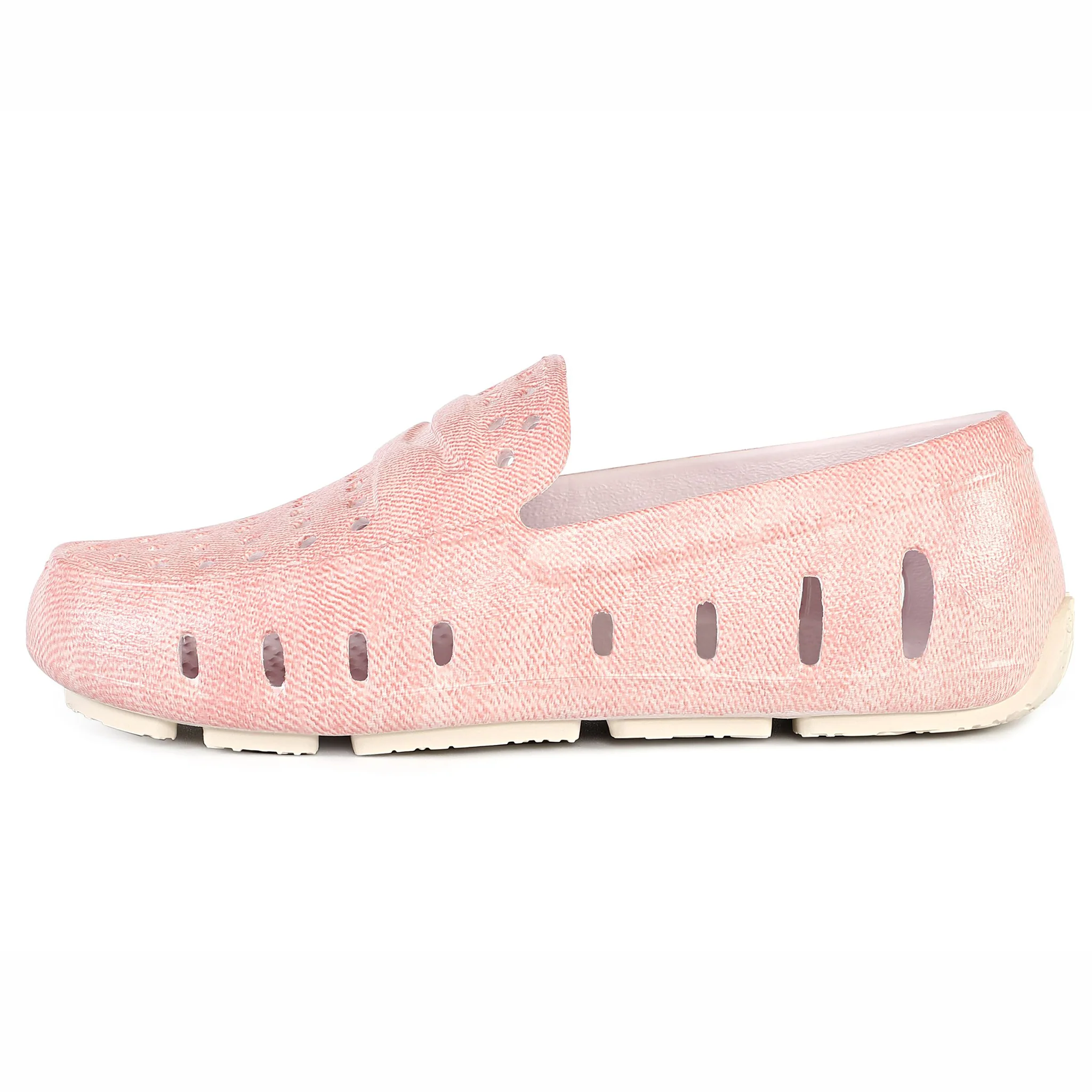 Kids Prodigy Pink Denim Print Bright White Loafers - Image 5
