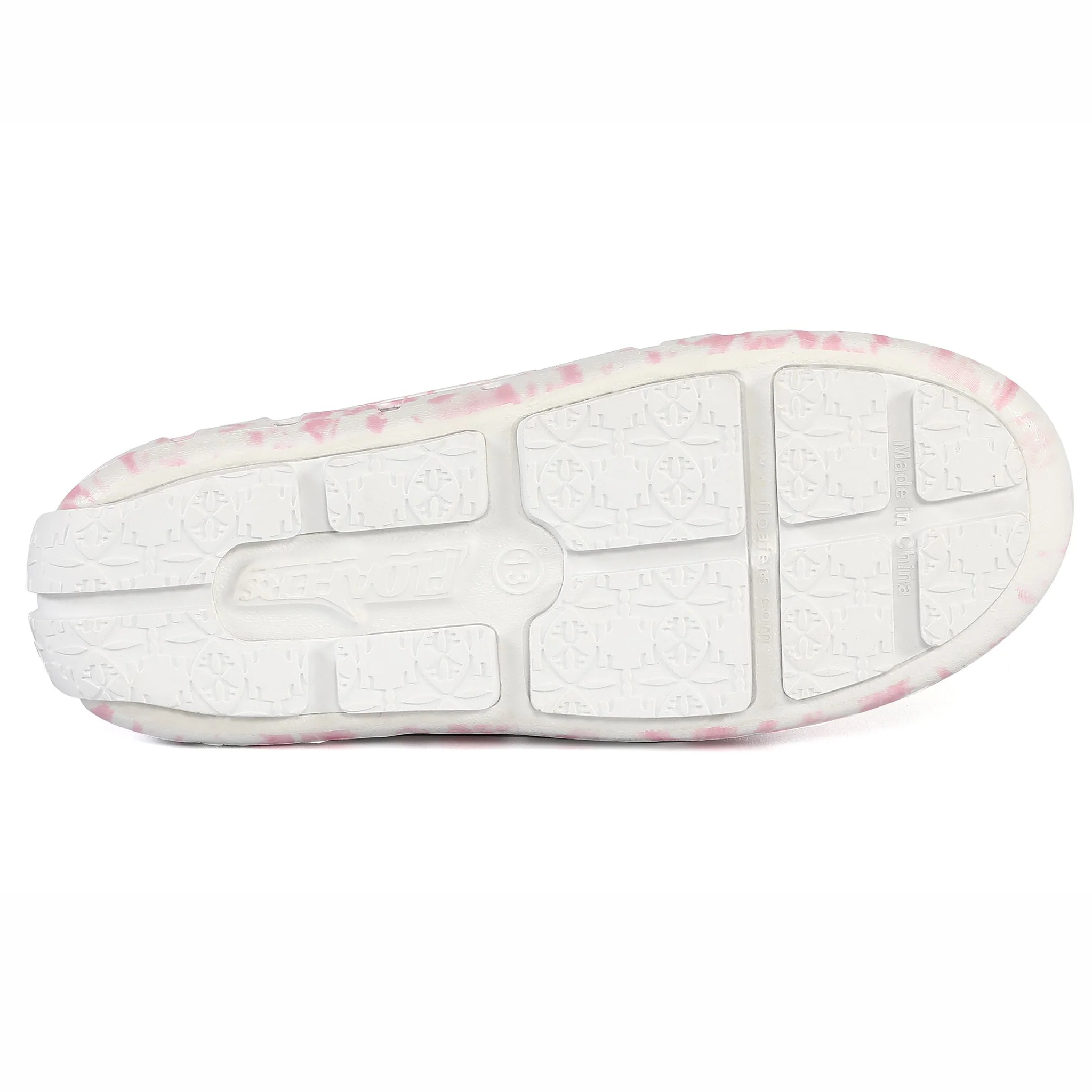 Kids Prodigy Pink Tie Dye Print Bright White Loafers - Image 8